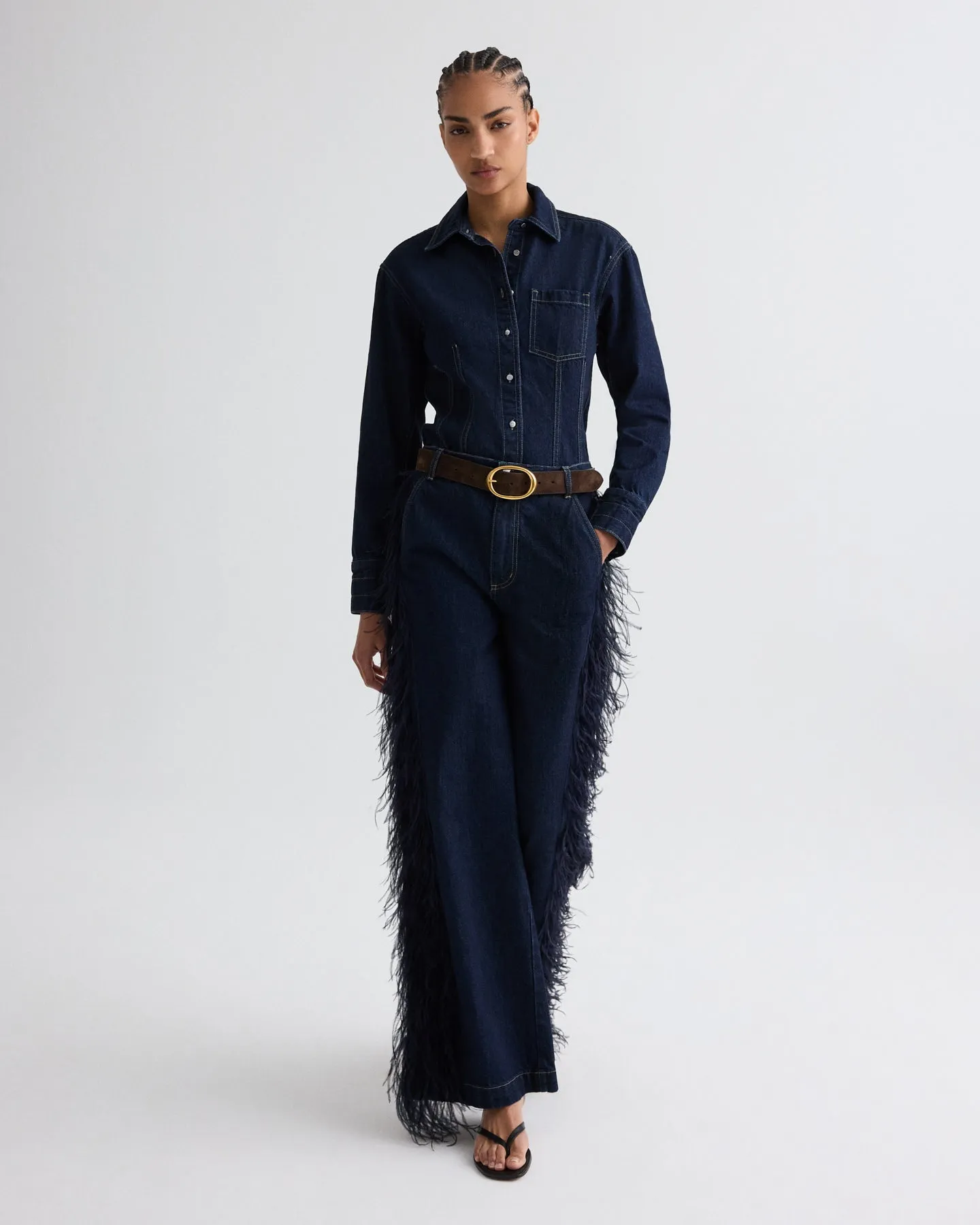 Franny Top in Denim sold by TWP CLOTHING product image thumbnail 3