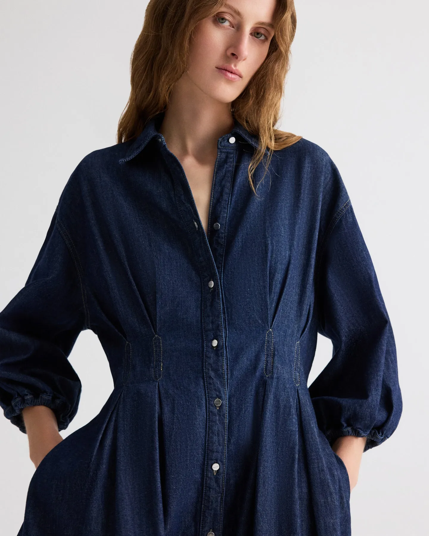 Mason Dress in Denim Shirting sold by TWP CLOTHING product image thumbnail 2