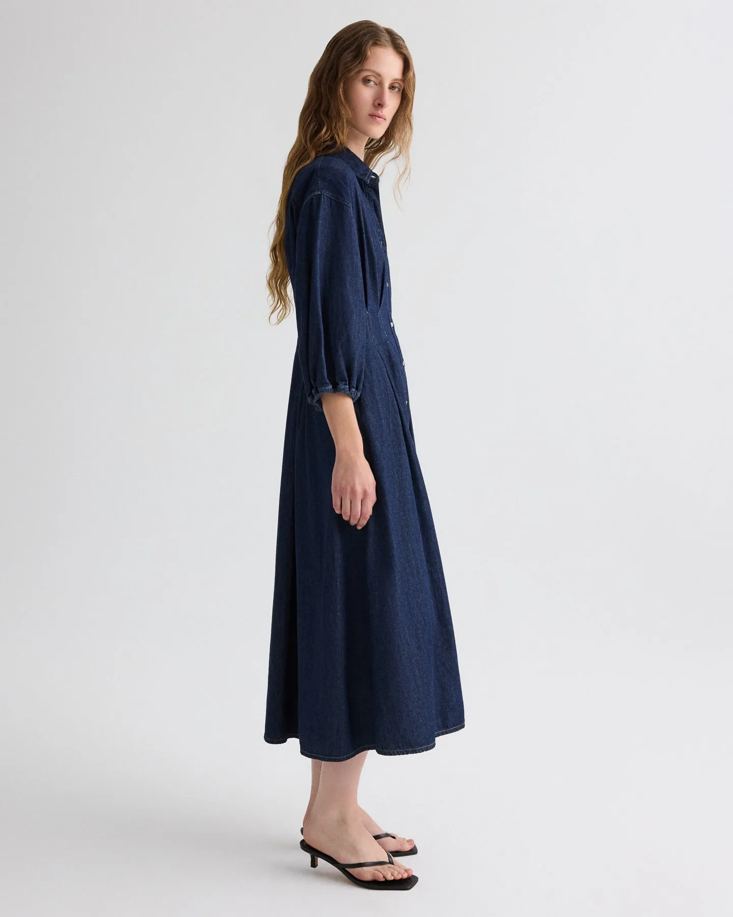 Mason Dress in Denim Shirting sold by TWP CLOTHING product image thumbnail 4