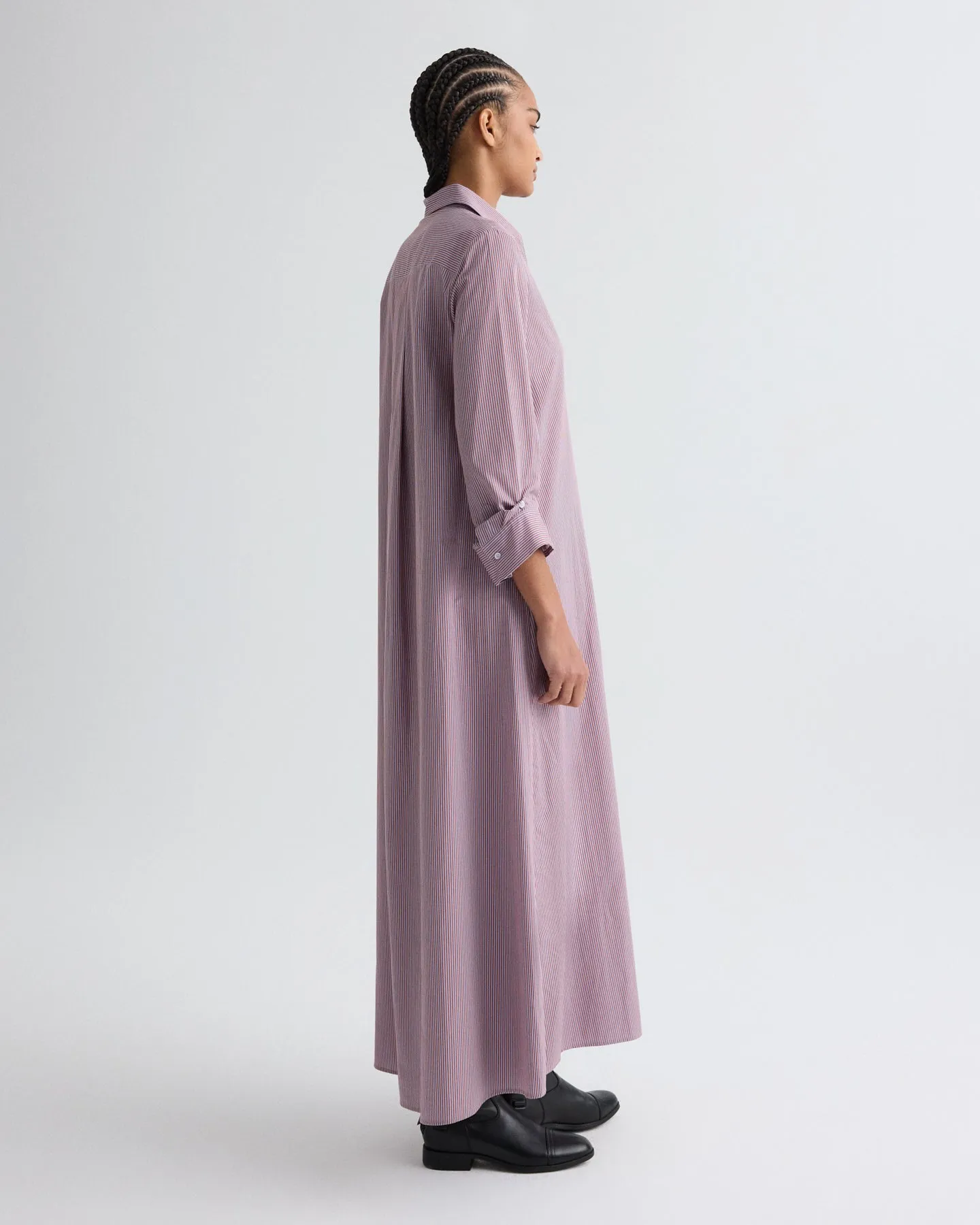 Jenny's Gown in Framed Micro Striped Shirting sold by TWP CLOTHING product image thumbnail 4