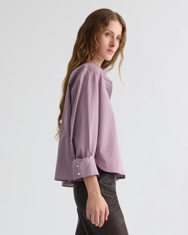 J.D. Shirt in Framed Micro Striped Shirting sold by TWP CLOTHING