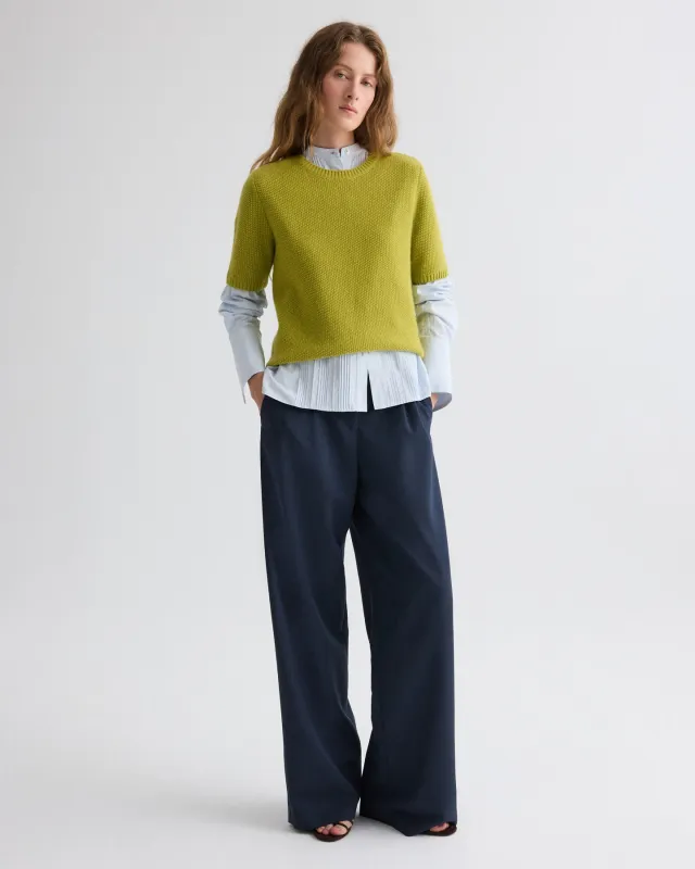 Seed Stitch Audrey Sweater in Cashmere sold by TWP CLOTHING