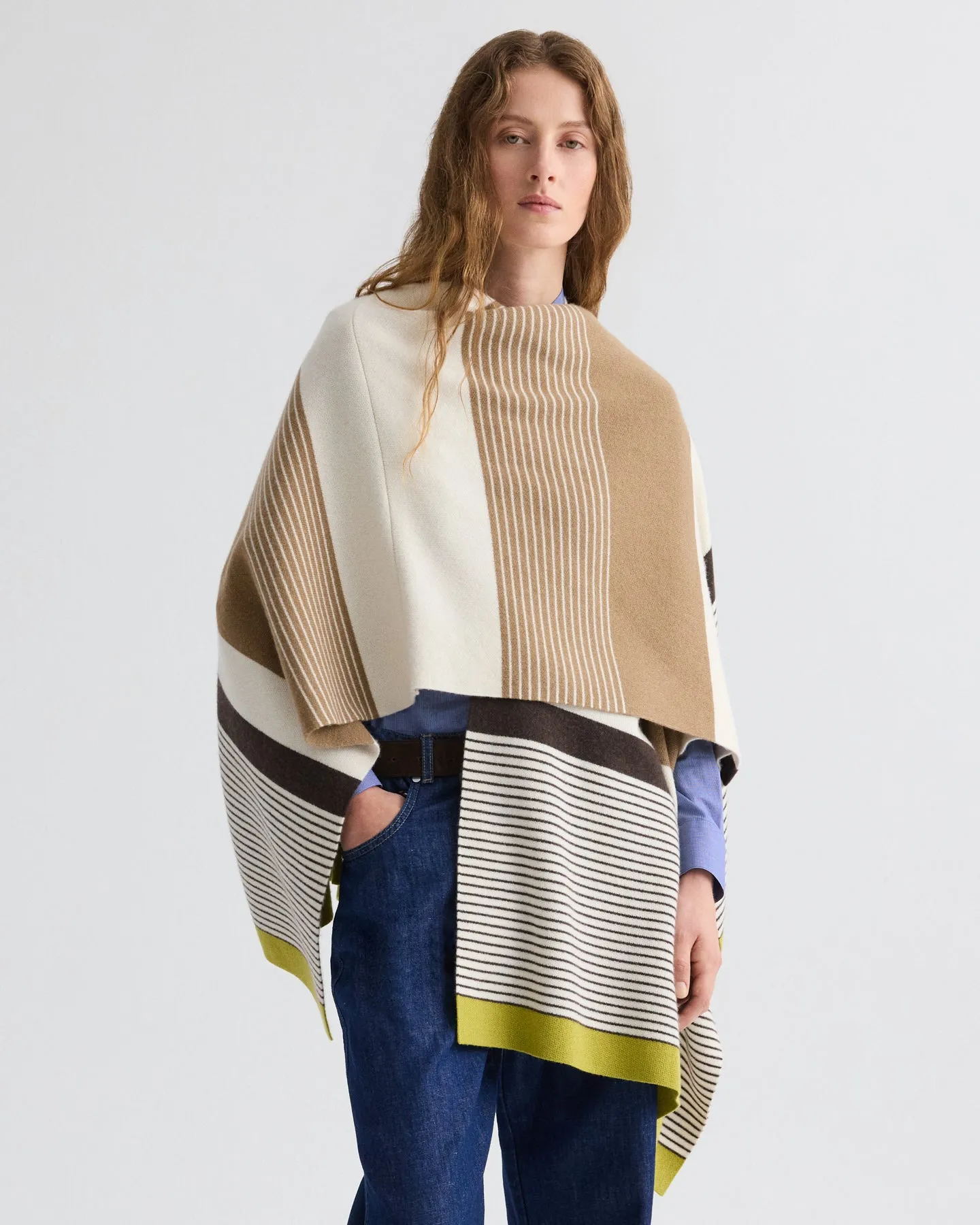 Wrapped Around Poncho in Cashmere sold by TWP CLOTHING