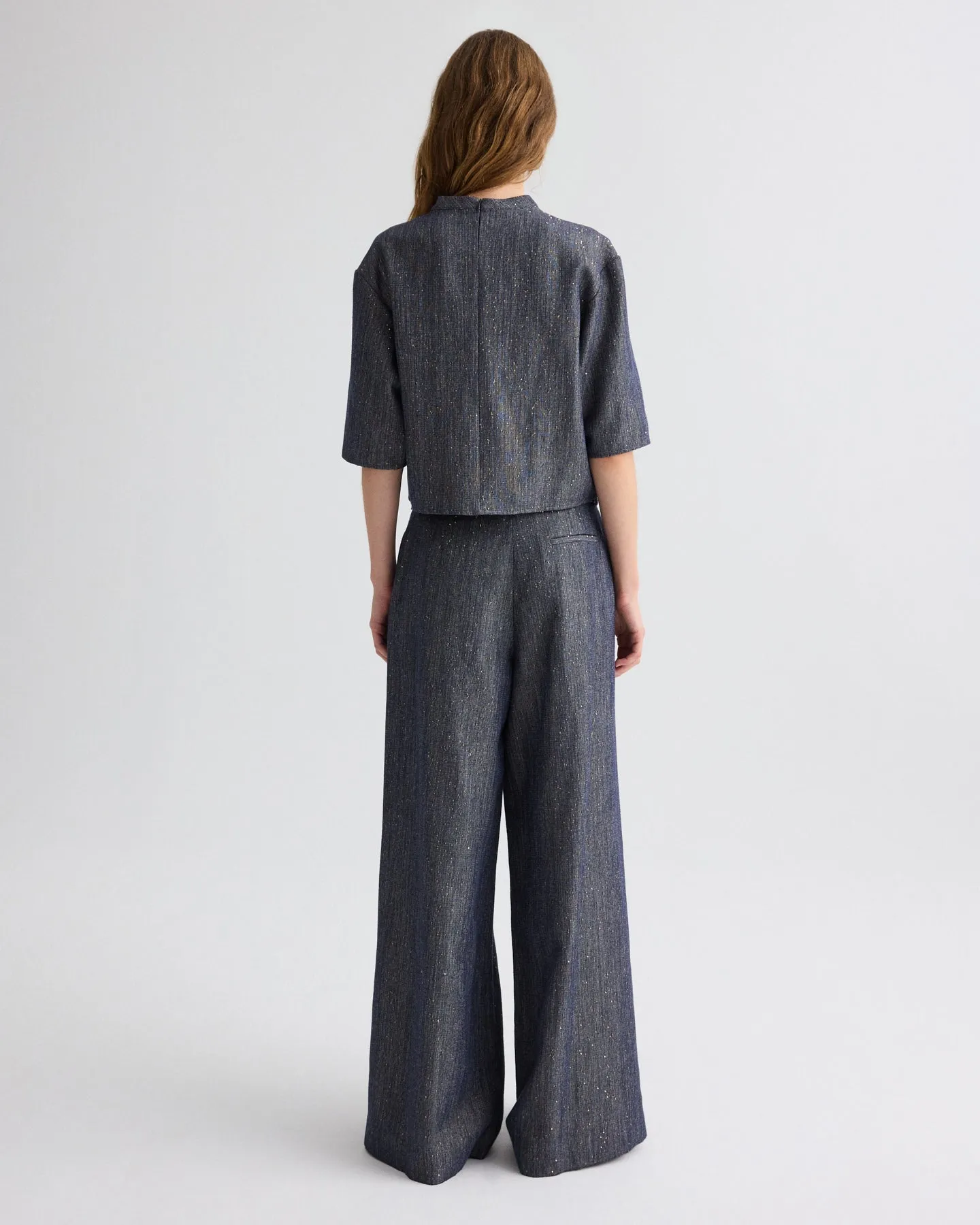 Avery Pant in Sequined Denim sold by TWP CLOTHING product image thumbnail 5