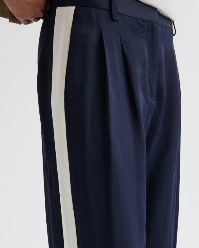Sulli Pant with Tux in Coated Viscose Linen sold by TWP CLOTHING