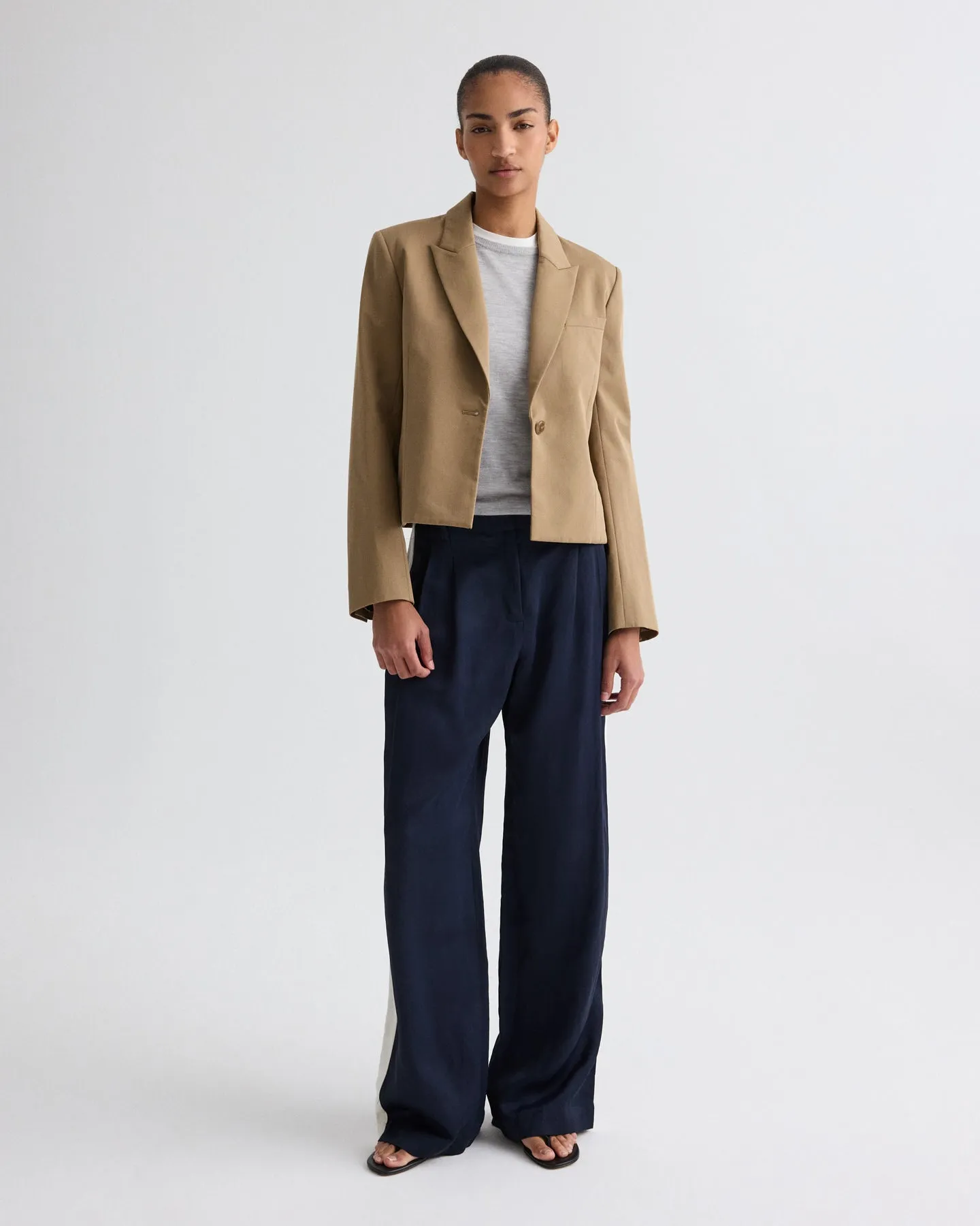 Sulli Pant with Tux in Coated Viscose Linen sold by TWP CLOTHING product image thumbnail 3