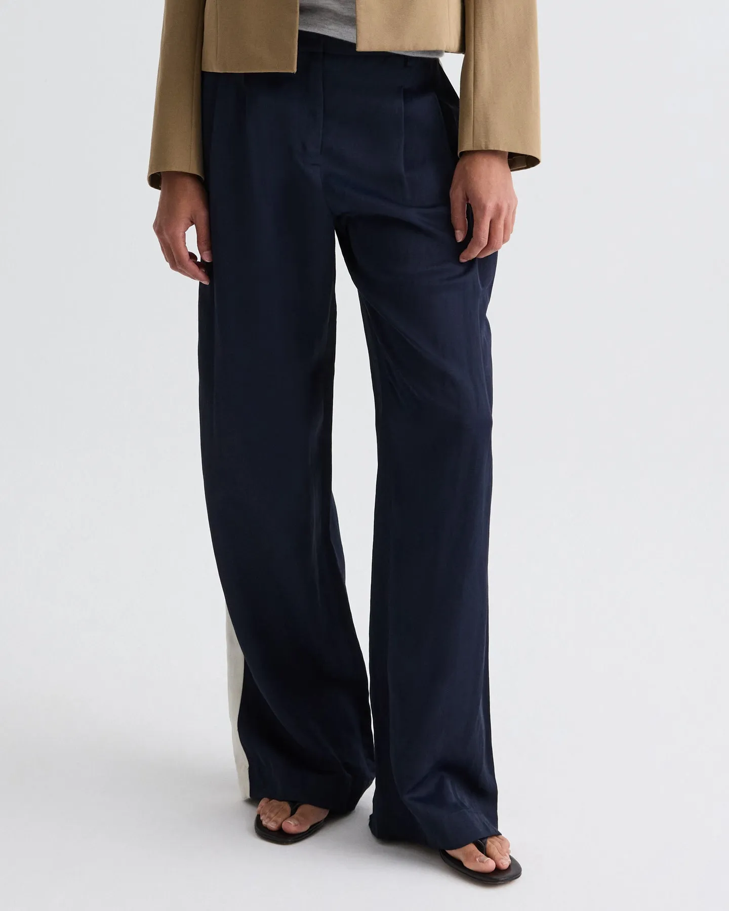 Sulli Pant with Tux in Coated Viscose Linen sold by TWP CLOTHING product image thumbnail 4