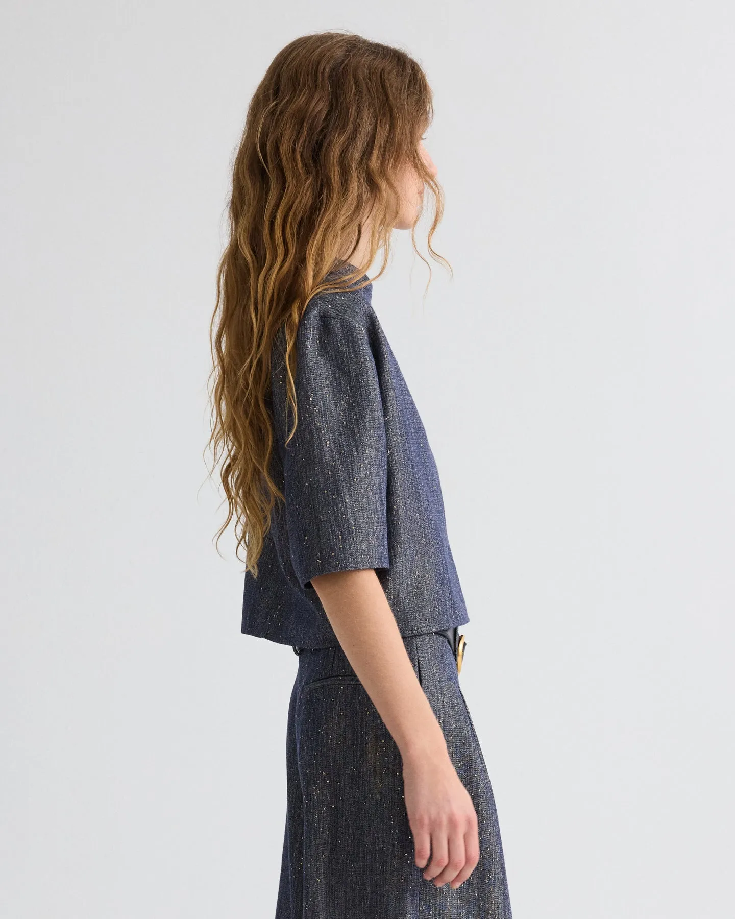 Ex T in Sequined Denim sold by TWP CLOTHING product image thumbnail 4