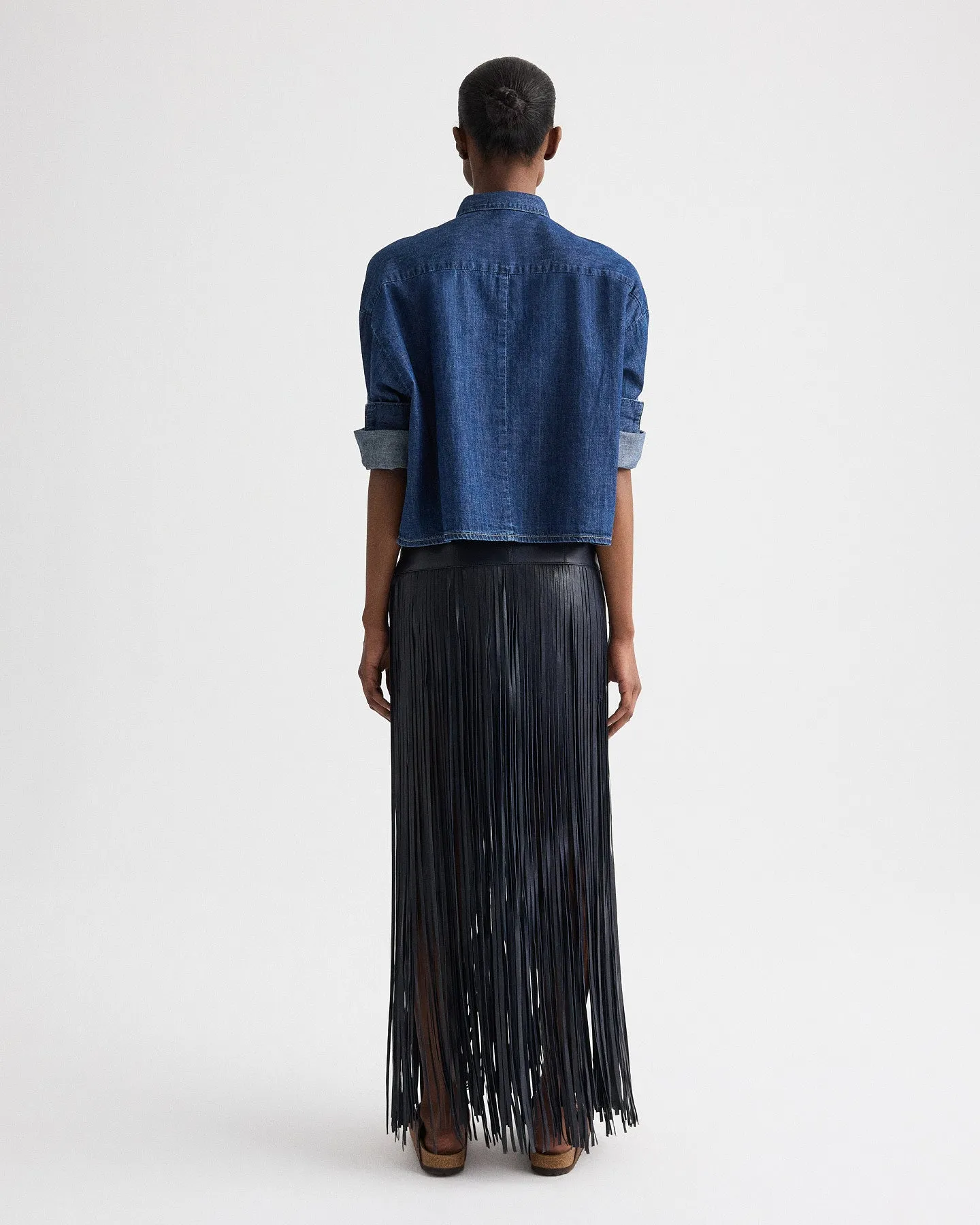 Tie One On Shirt in Denim Shirting sold by TWP CLOTHING product image thumbnail 5