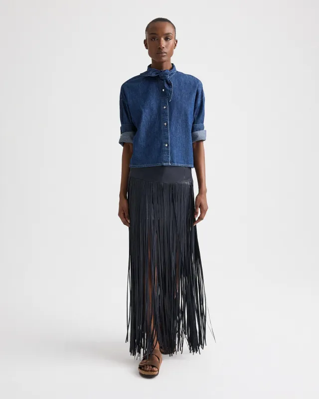 Tie One On Shirt in Denim Shirting sold by TWP CLOTHING