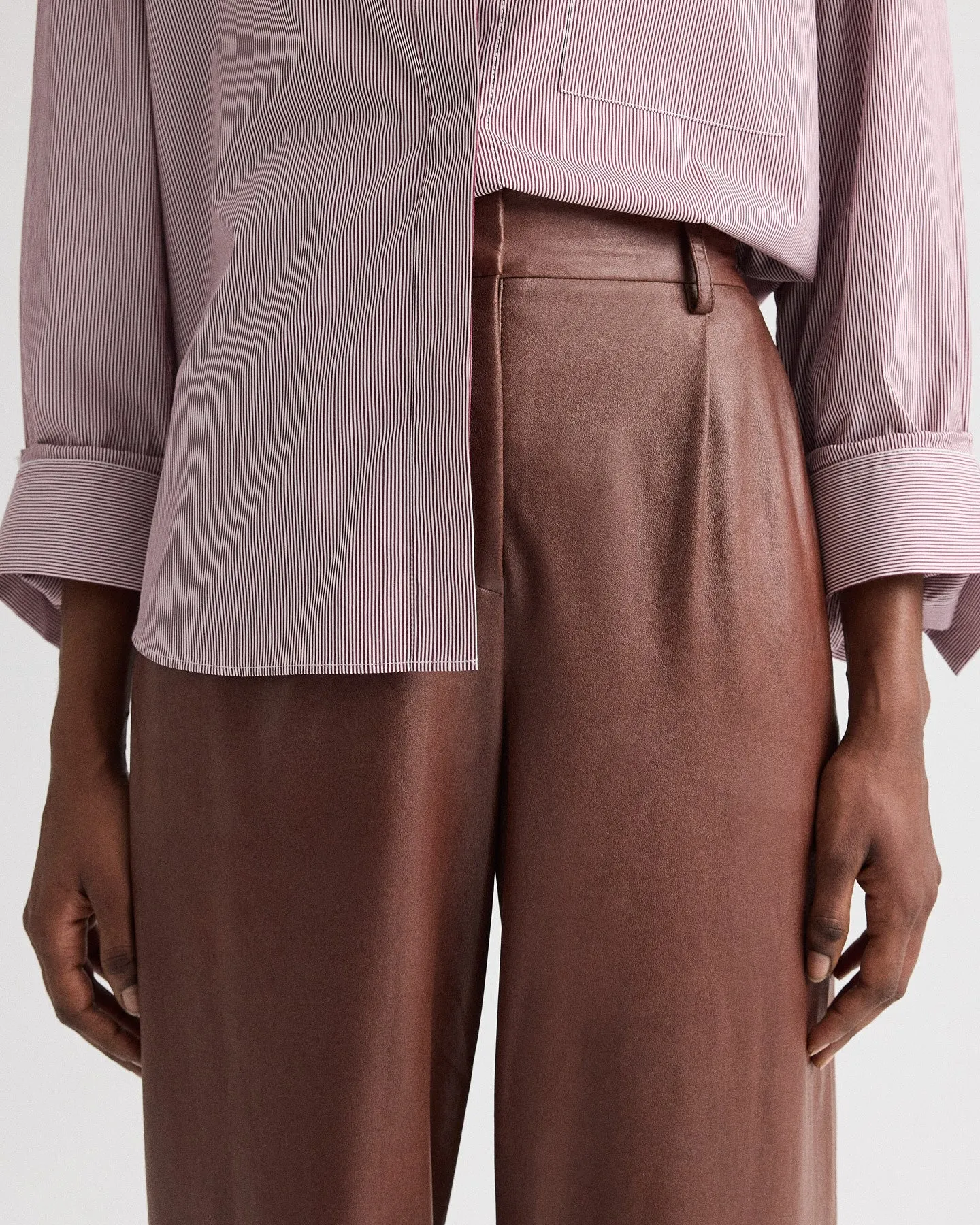 Leather Hudson St Pant in Paper Leather sold by TWP CLOTHING product image thumbnail 2