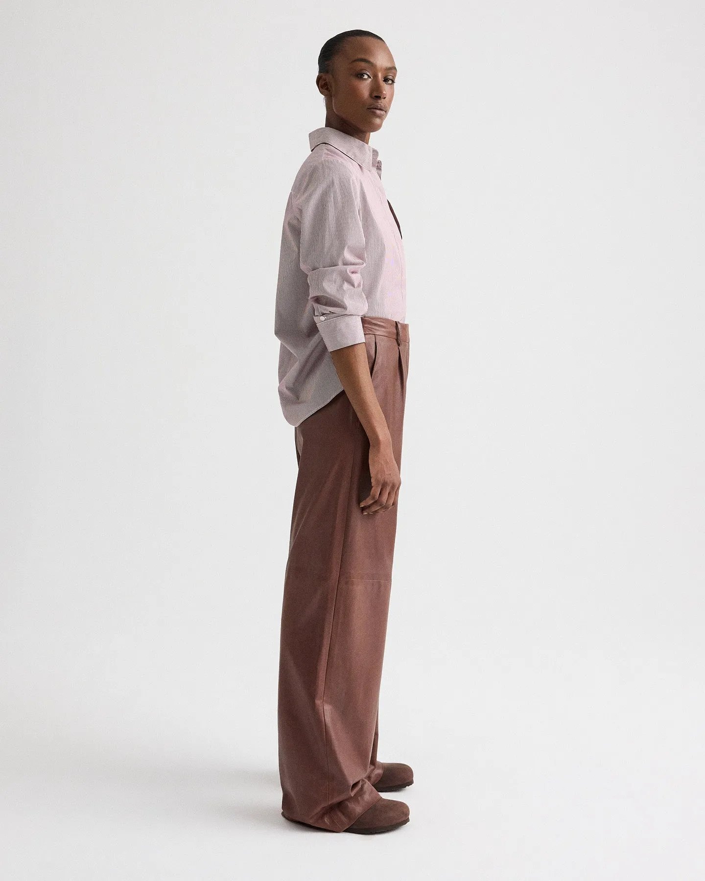 Leather Hudson St Pant in Paper Leather sold by TWP CLOTHING product image thumbnail 5