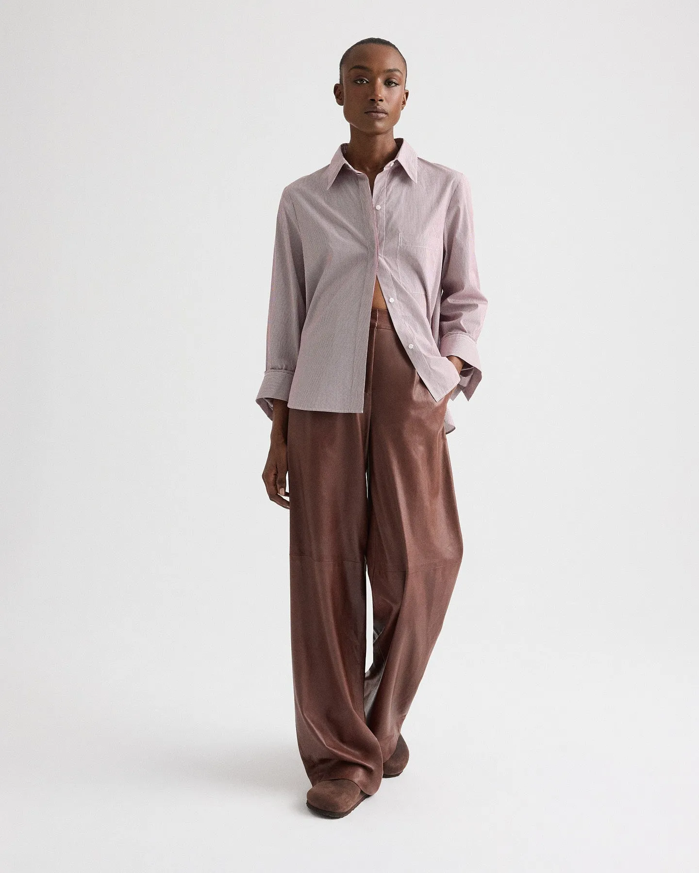 Leather Hudson St Pant in Paper Leather sold by TWP CLOTHING product image thumbnail 3