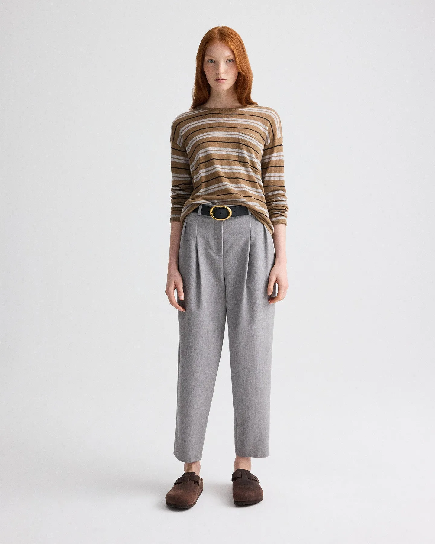 Fulton St. Pant in Compact Wool Suiting sold by TWP CLOTHING product image thumbnail 4