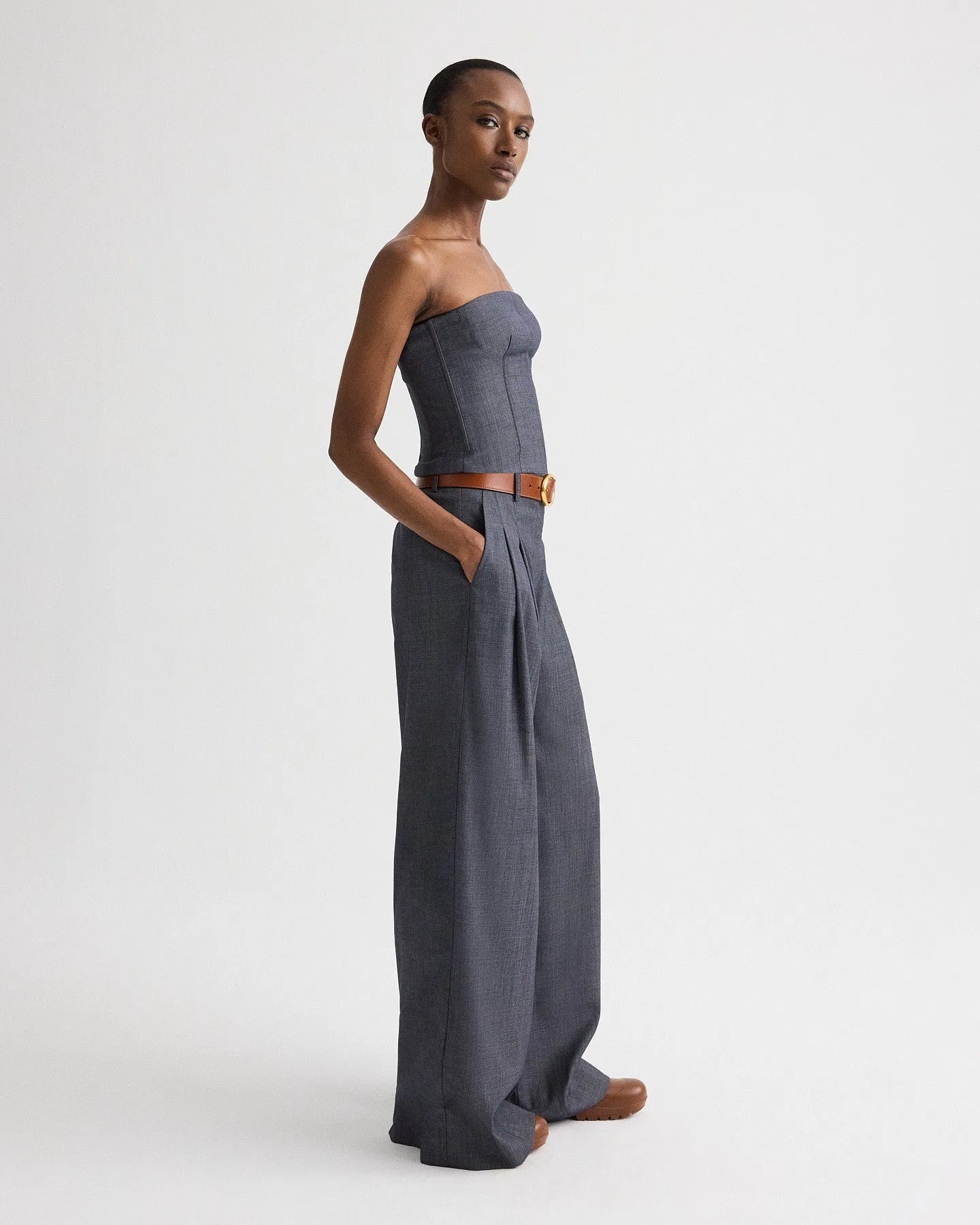 Jillian Bustier in Lightweight Viscose Wool sold by TWP CLOTHING product image thumbnail 4
