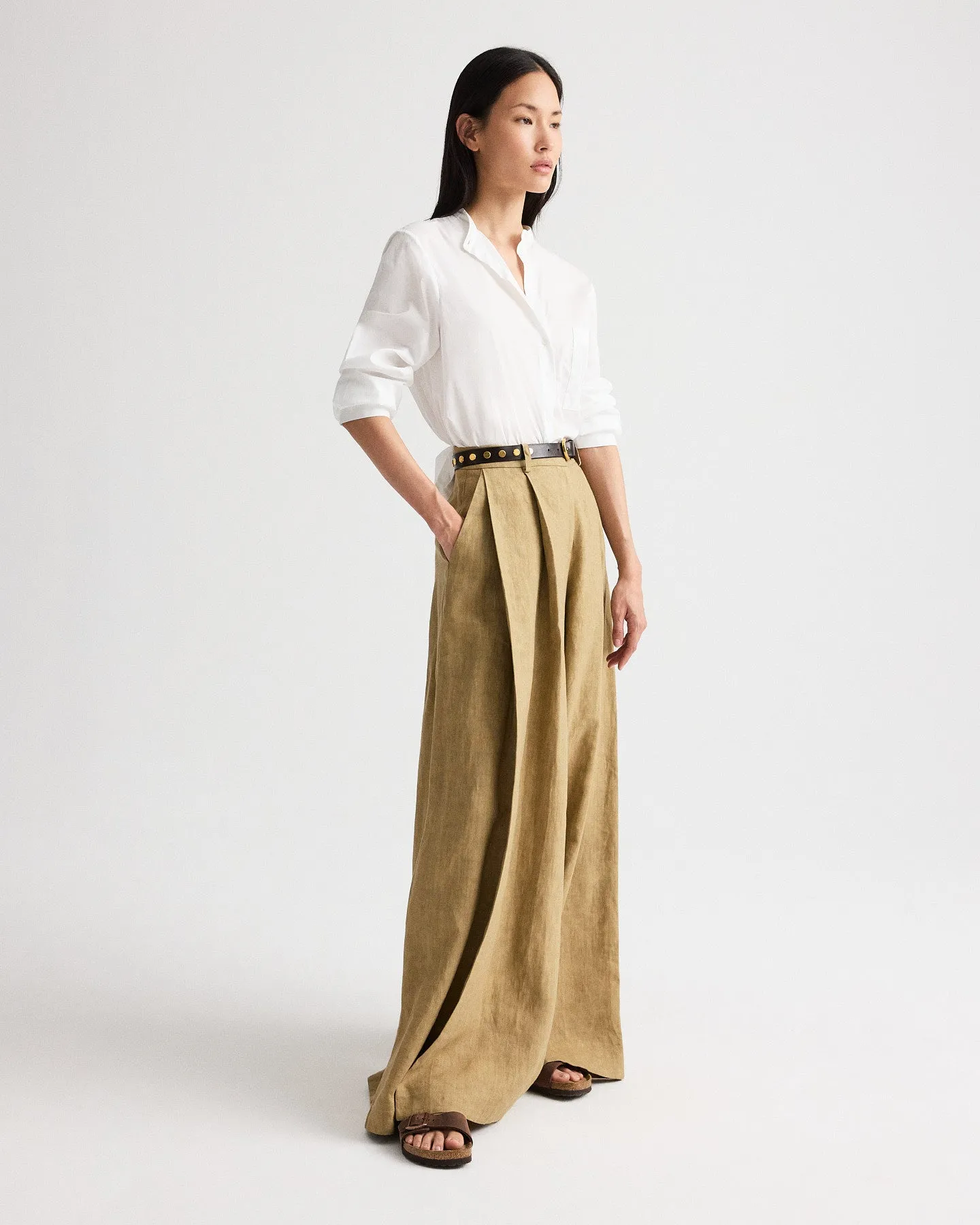 Crosby St Pant in Plain Weave Linen sold by TWP CLOTHING product image thumbnail 5