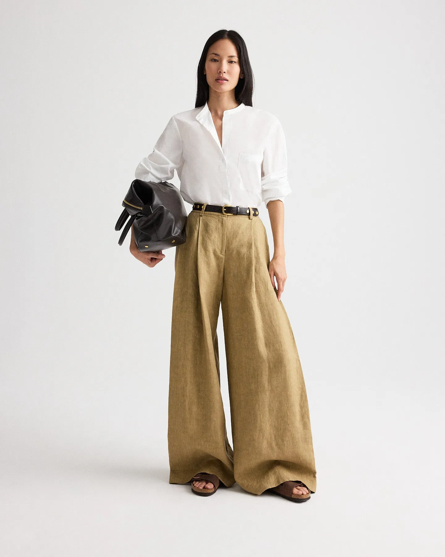 Crosby St Pant in Plain Weave Linen sold by TWP CLOTHING product image thumbnail 4