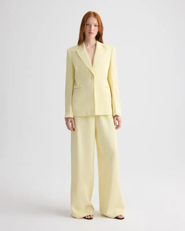 Her Fit Blazer in Coated Viscose Linen made by TWP CLOTHING