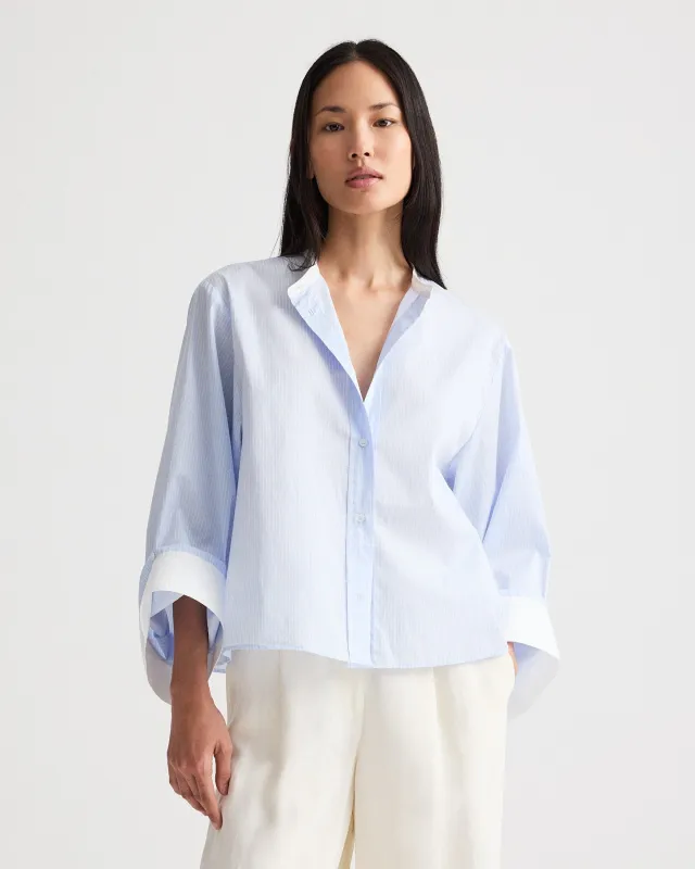 The Beau Shirt in Stripe Twill Shirting made by TWP CLOTHING