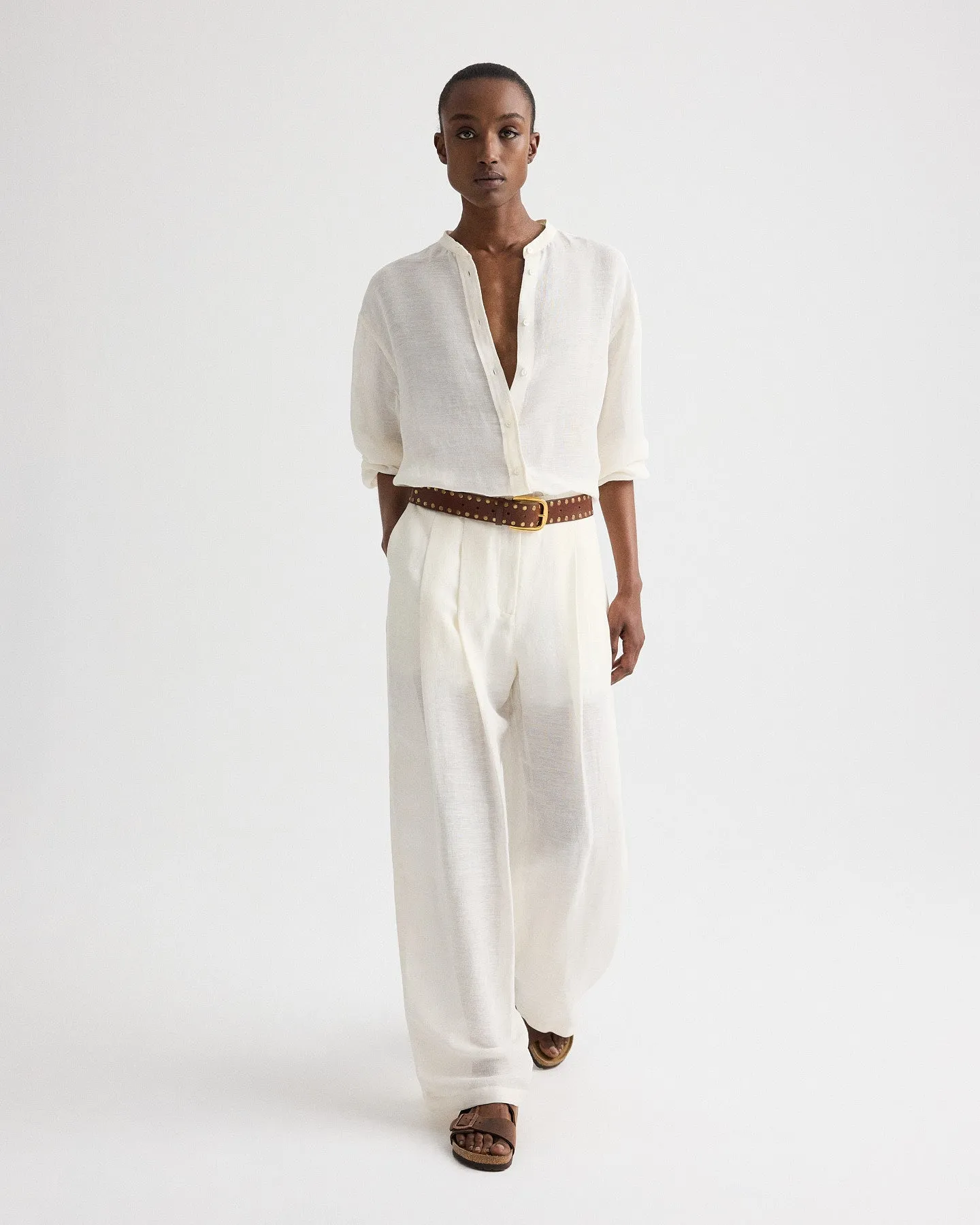 Carries Trouser in Silk Linen Gauze sold by TWP CLOTHING product image thumbnail 2