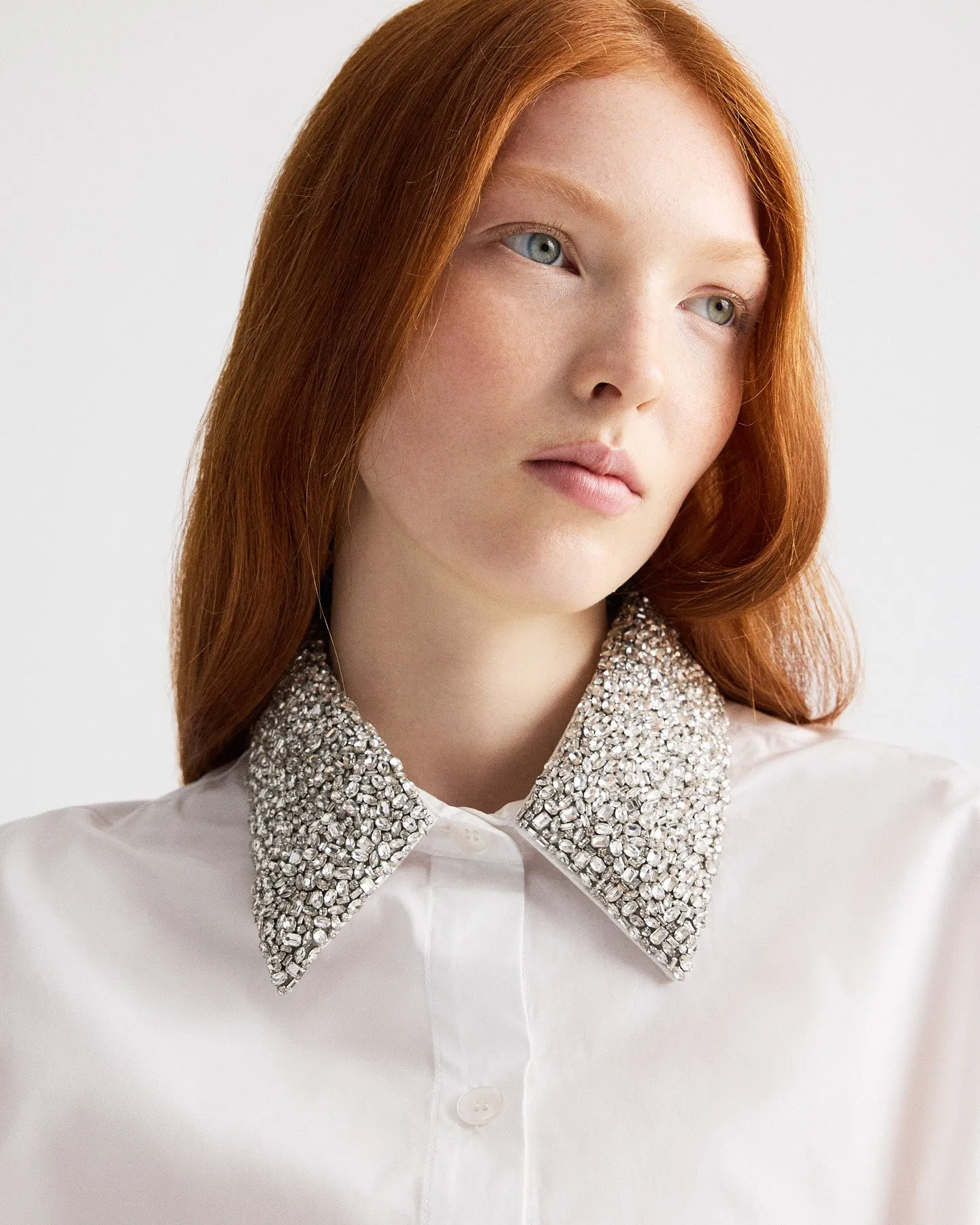 New Earl Shirt with Crystal Collar in Cotton Shirting sold by TWP CLOTHING product image thumbnail 3