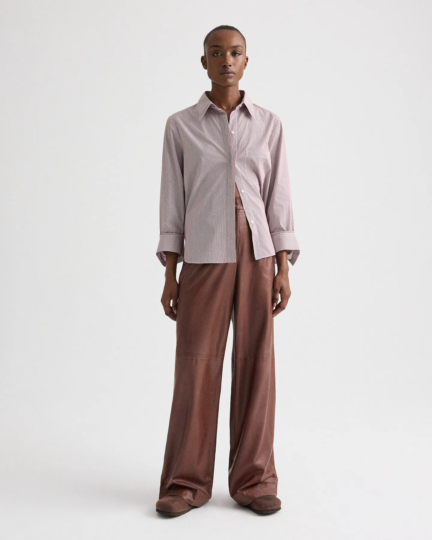 Boyfriend Shirt in Superfine Mini Stripe sold by TWP CLOTHING product image thumbnail 4