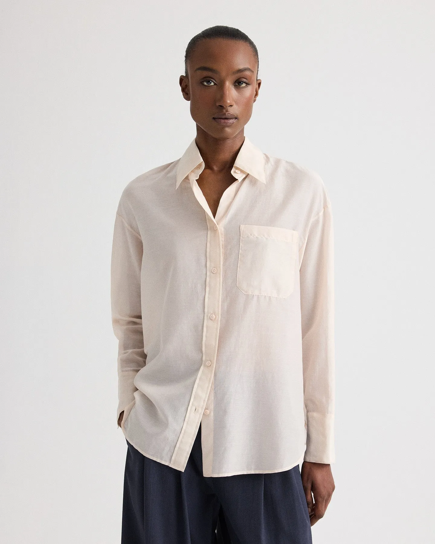Big Joe Shirt in Cotton Silk Organza sold by TWP CLOTHING