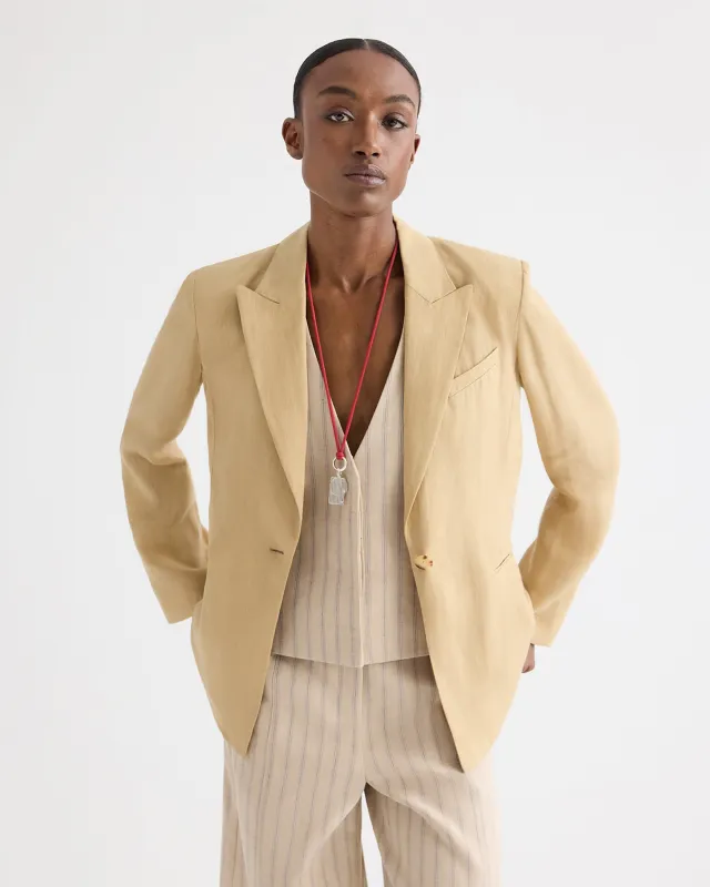 Boy Blazer in Fluid Linen made by TWP CLOTHING