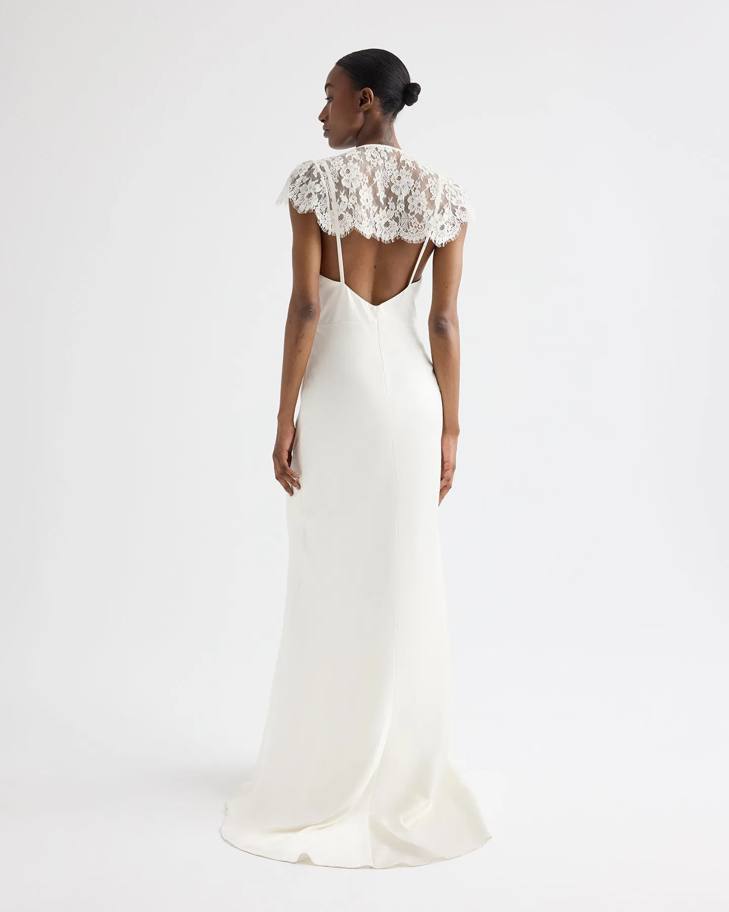 Lace Gown in Silk Charmeuse sold by TWP CLOTHING product image thumbnail 4