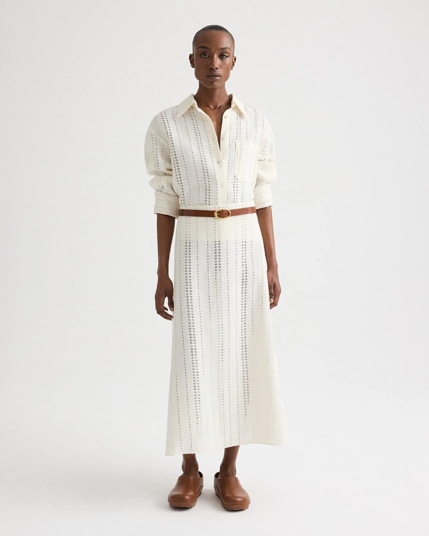J.D. Shirt in Ladder Weave Linen sold by TWP CLOTHING product image thumbnail 3