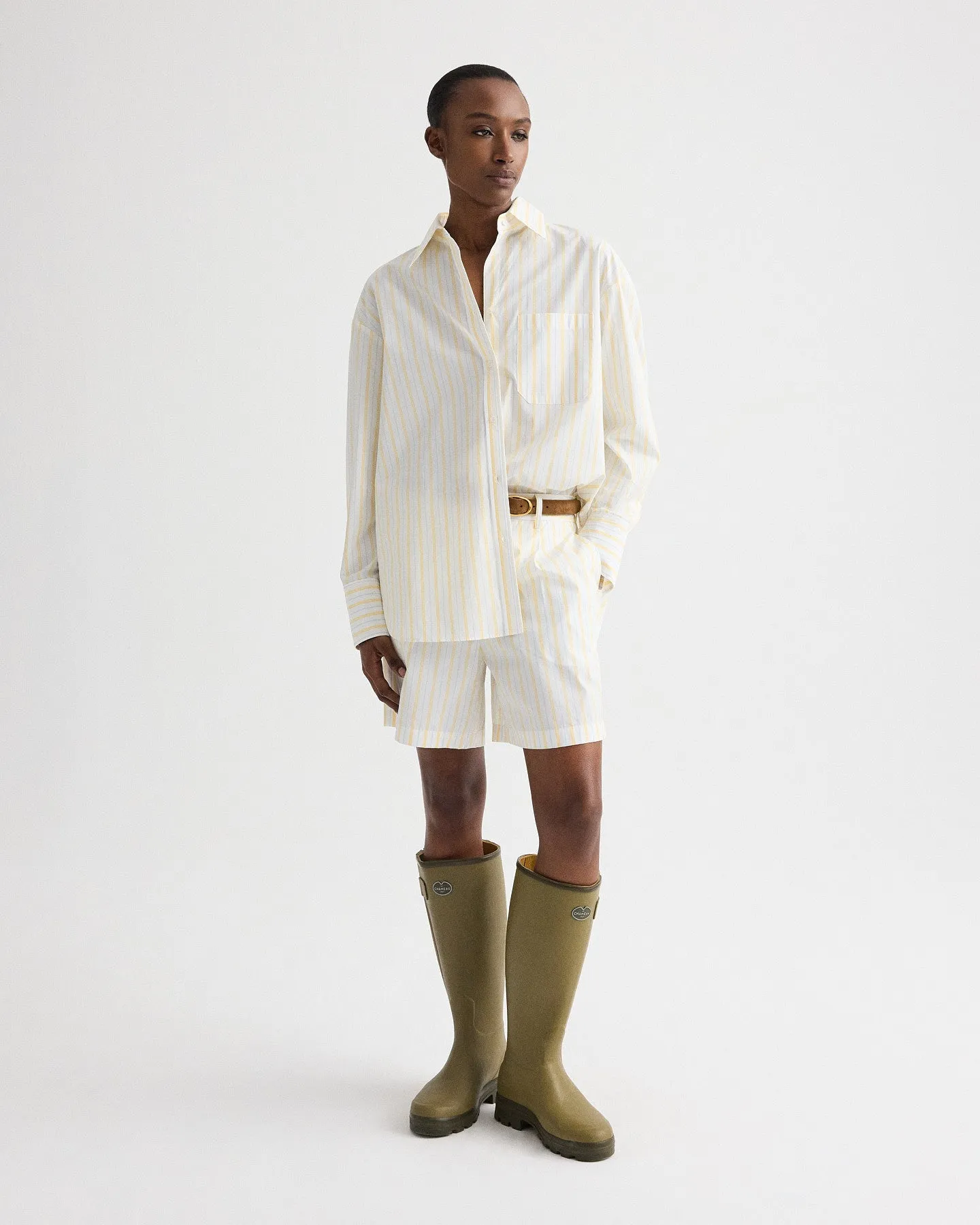 Big Joe Shirt in Yarn Dyed Cotton Stripe sold by TWP CLOTHING product image thumbnail 3