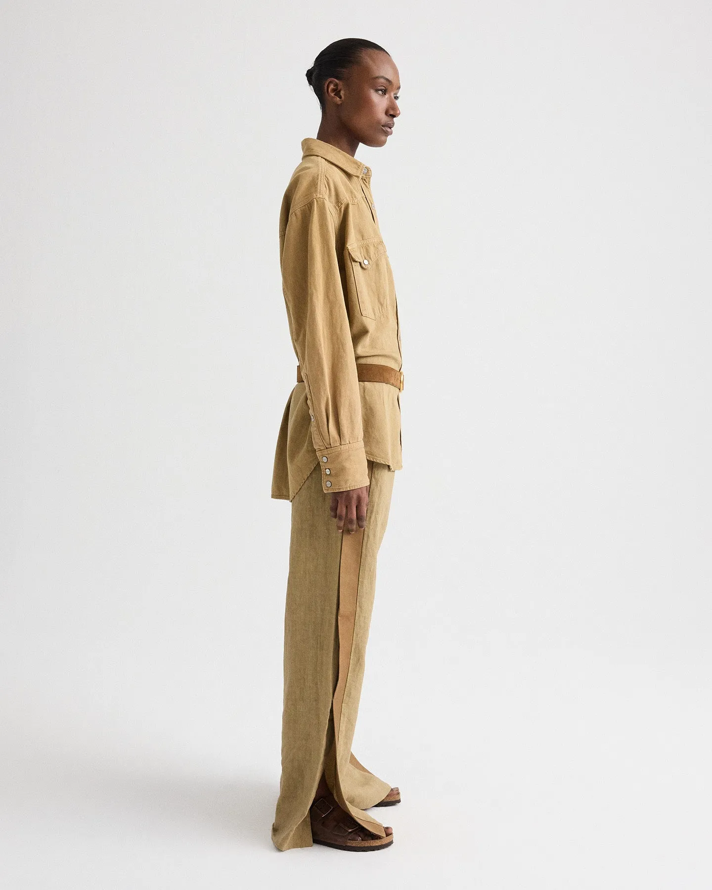 OG Supersized Shirt in Natural Denim sold by TWP CLOTHING product image thumbnail 5