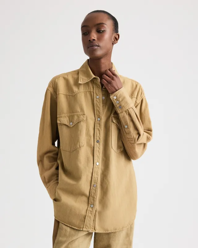 OG Supersized Shirt in Natural Denim made by TWP CLOTHING