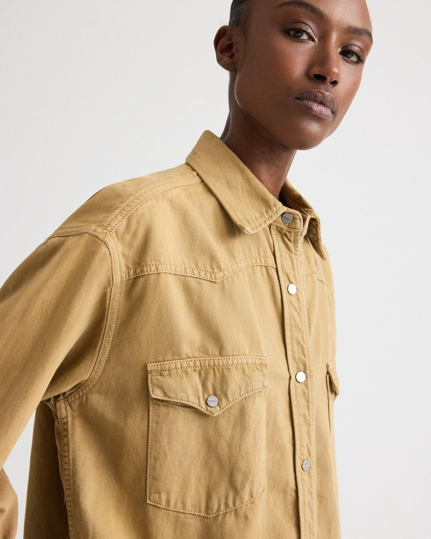 OG Supersized Shirt in Natural Denim sold by TWP CLOTHING product image thumbnail 2