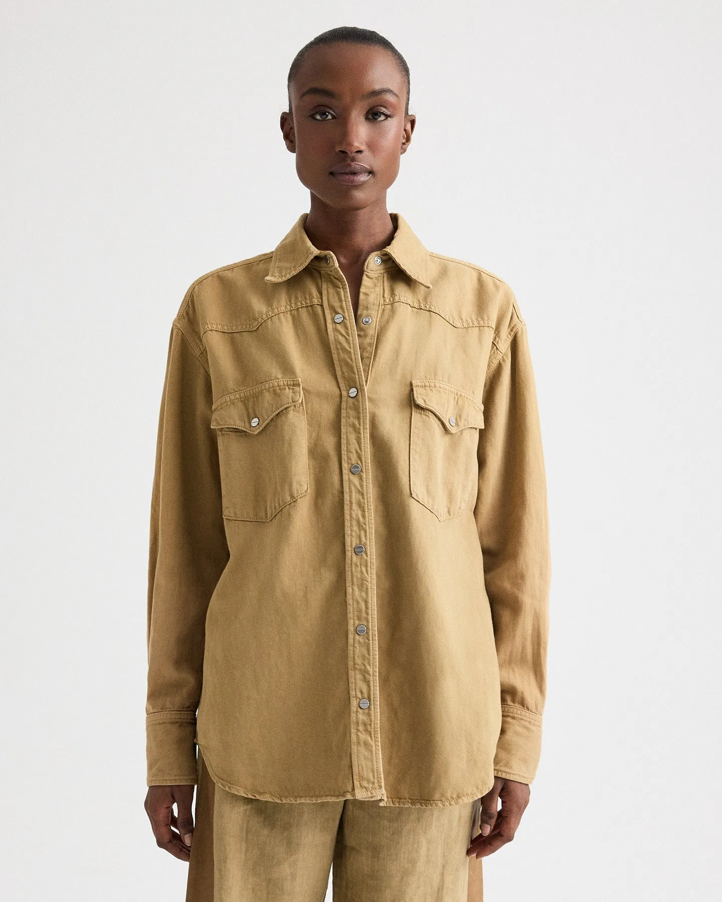 OG Supersized Shirt in Natural Denim sold by TWP CLOTHING product image thumbnail 3