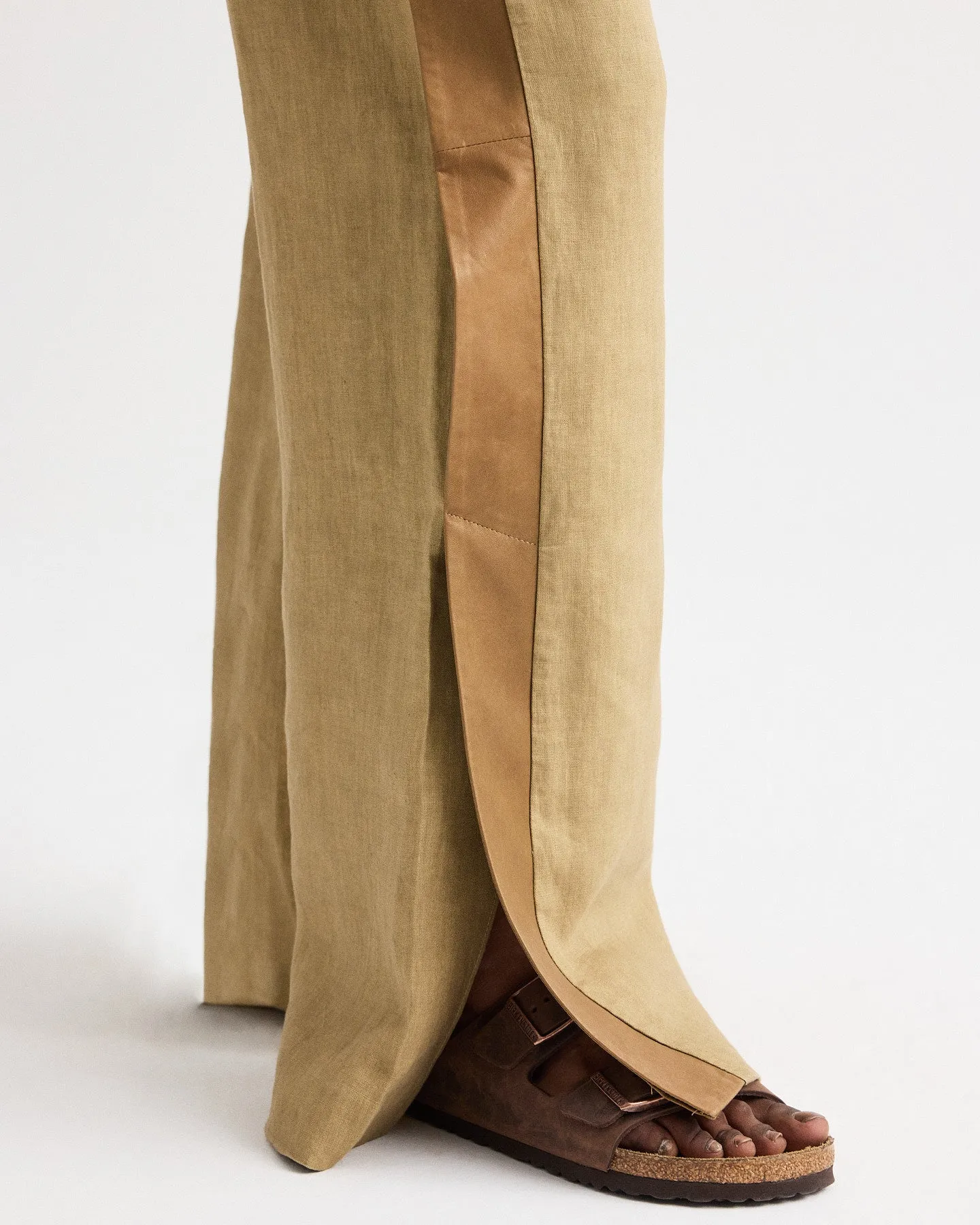 Slim A Pant with Lip Tux in Plain Weave Linen sold by TWP CLOTHING product image thumbnail 5