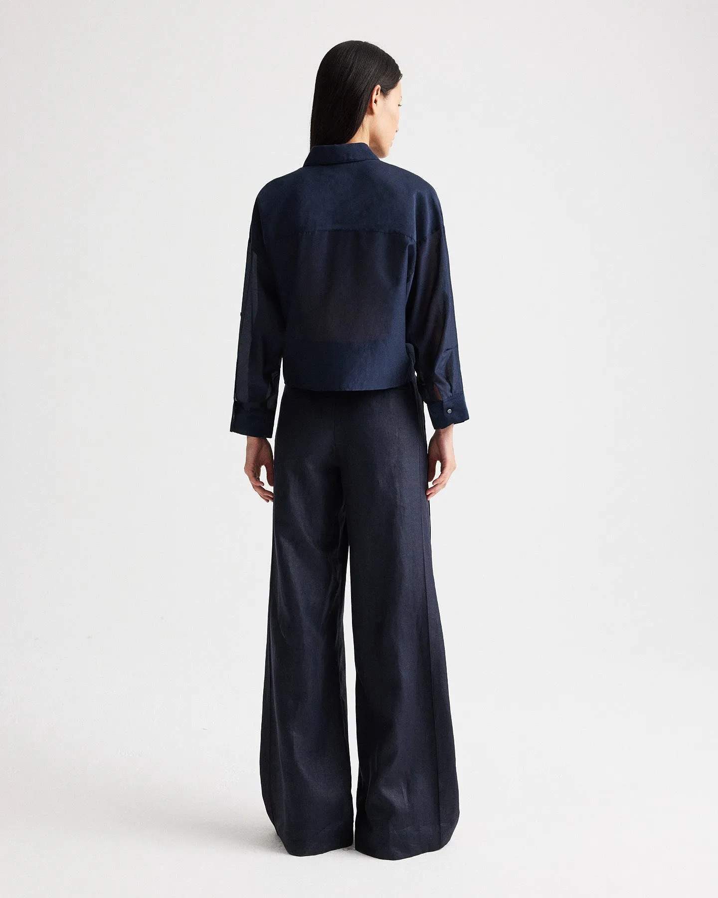 Next Ex Shirt with Ruffle in Cotton Silk Organza sold by TWP CLOTHING product image thumbnail 5