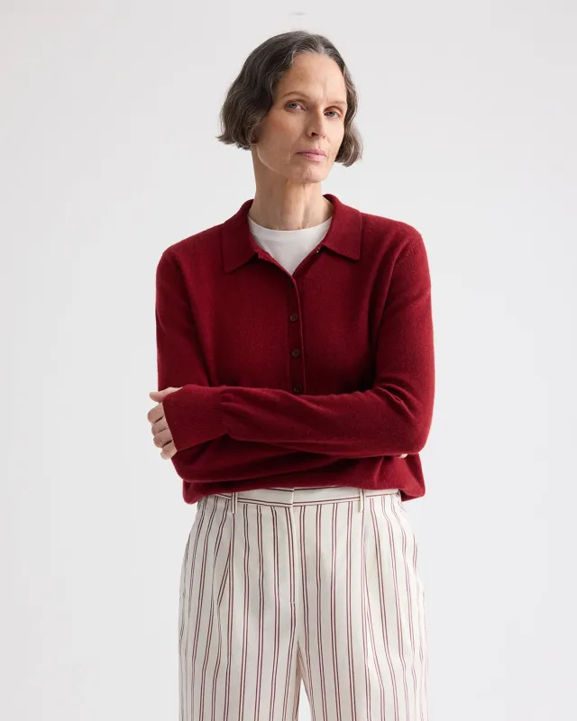 Uma Henley Sweater in Cashmere made by TWP CLOTHING