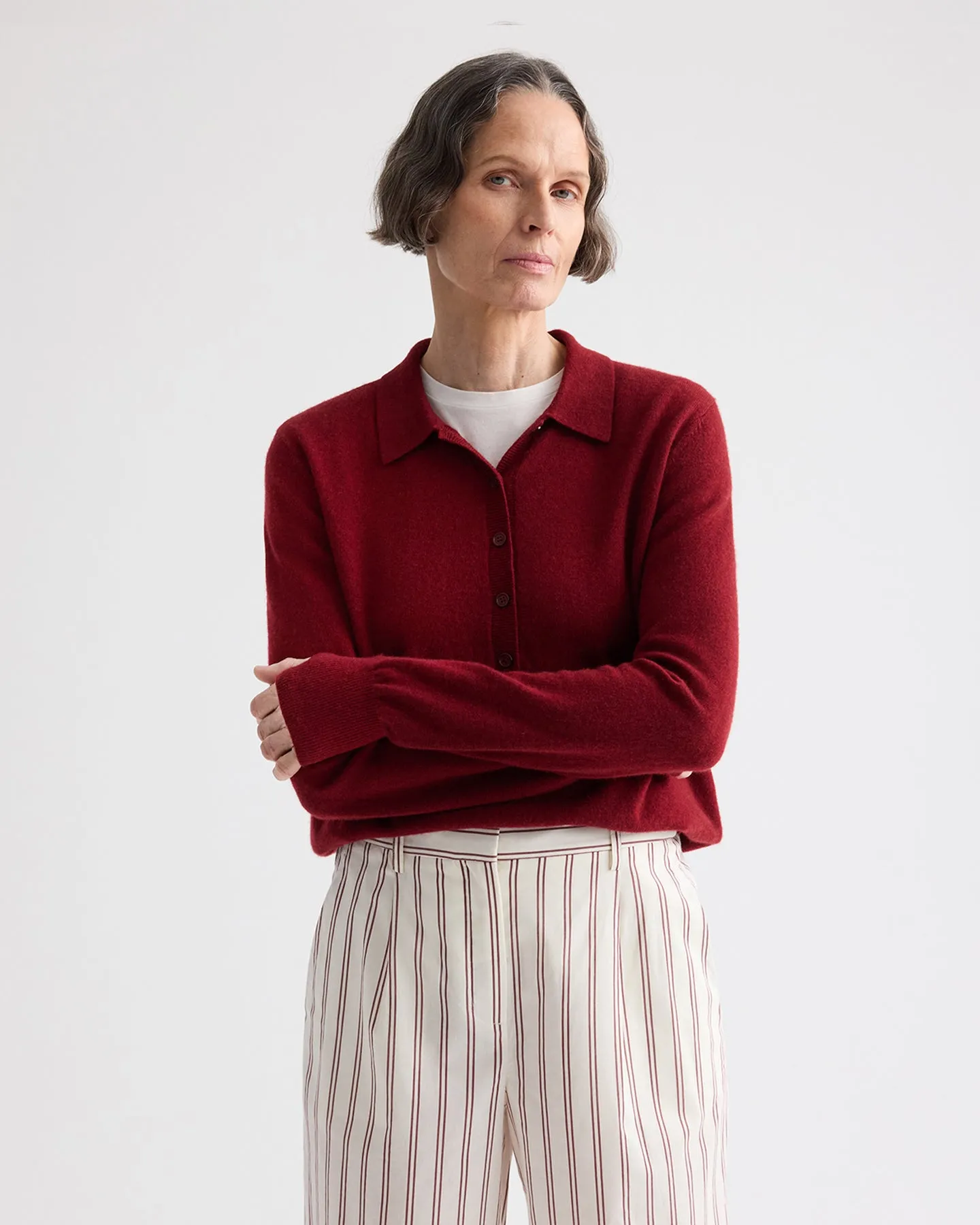 Uma Henley Sweater in Cashmere sold by TWP CLOTHING