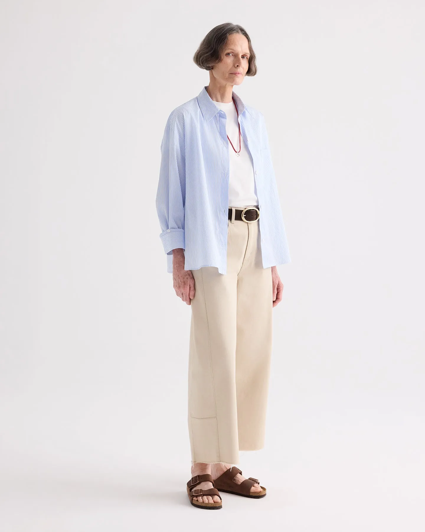 Newest Earl Shirt in Mini Banker Stripe sold by TWP CLOTHING product image thumbnail 4
