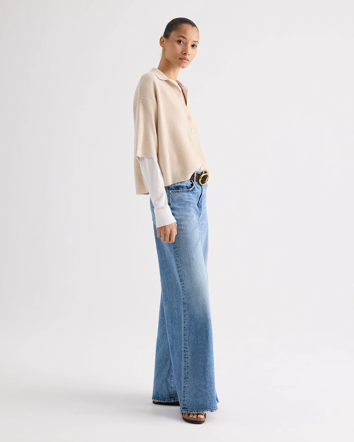 SS Polo Sweater in Italian Cashmere sold by TWP CLOTHING product image thumbnail 4