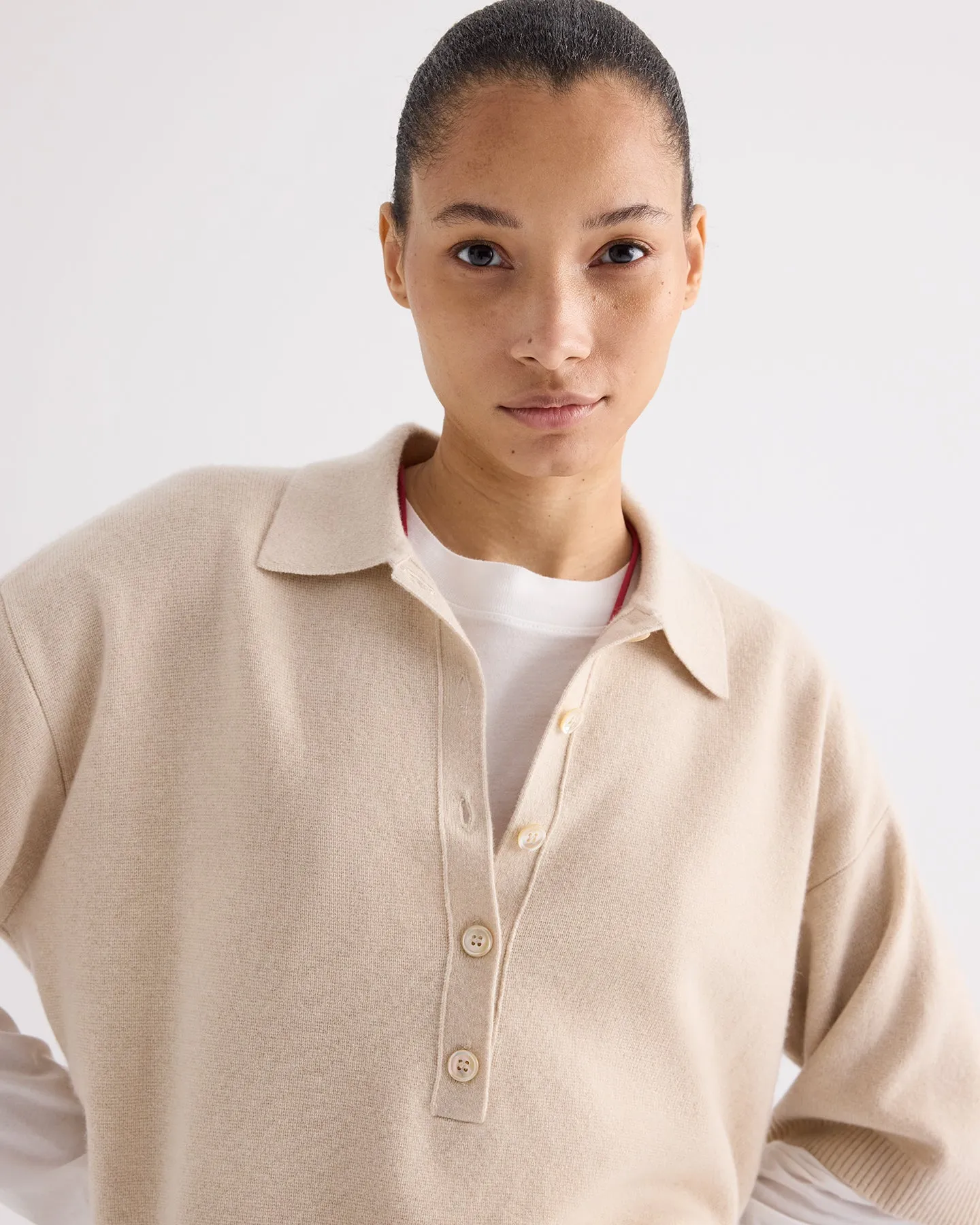 SS Polo Sweater in Italian Cashmere sold by TWP CLOTHING product image thumbnail 2