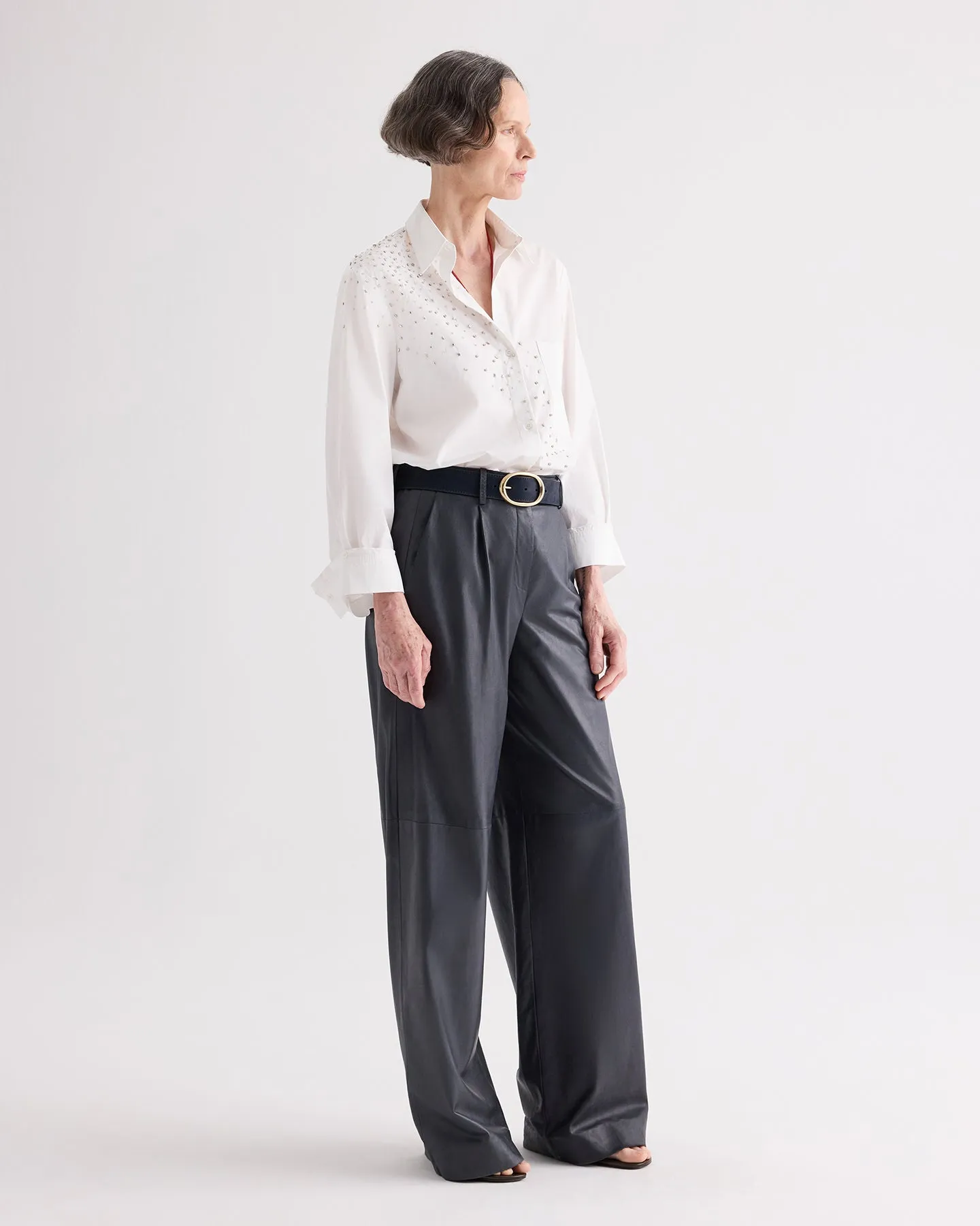 Next Morning Shirt with Crystals in Superfine Cotton sold by TWP CLOTHING product image thumbnail 4