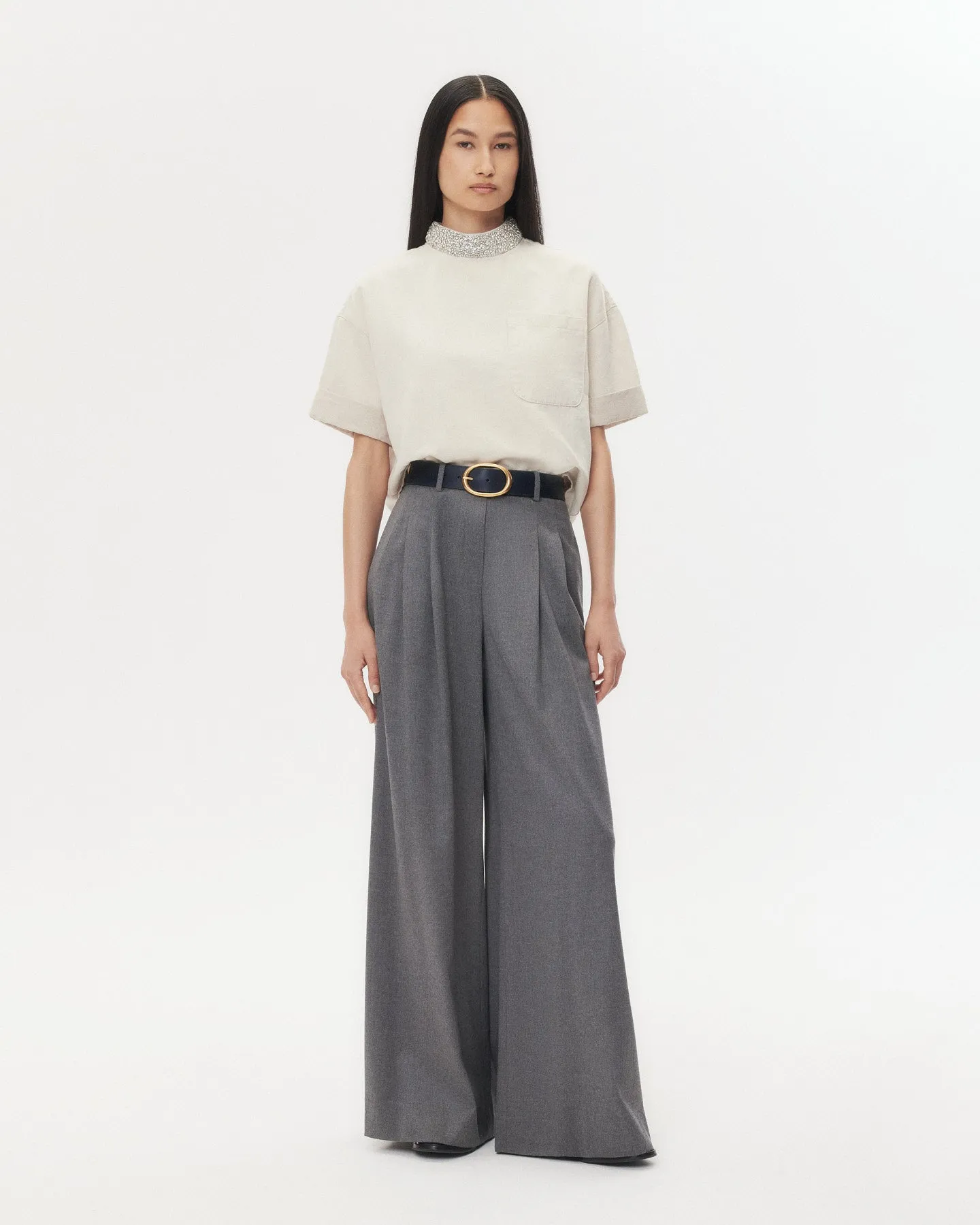 Ex T With Crystal Collar in Japanese Denim sold by TWP CLOTHING product image thumbnail 3