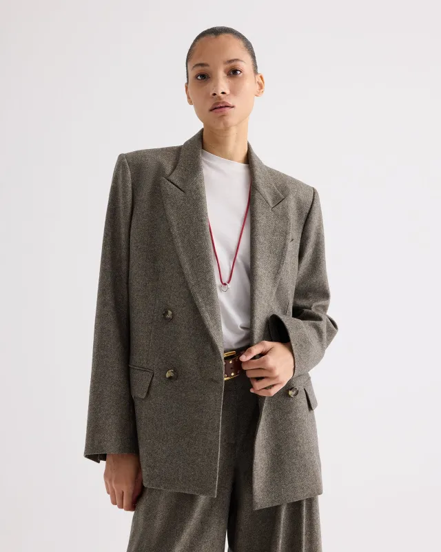 Harper Blazer in Fancy Wool Flannel made by TWP CLOTHING