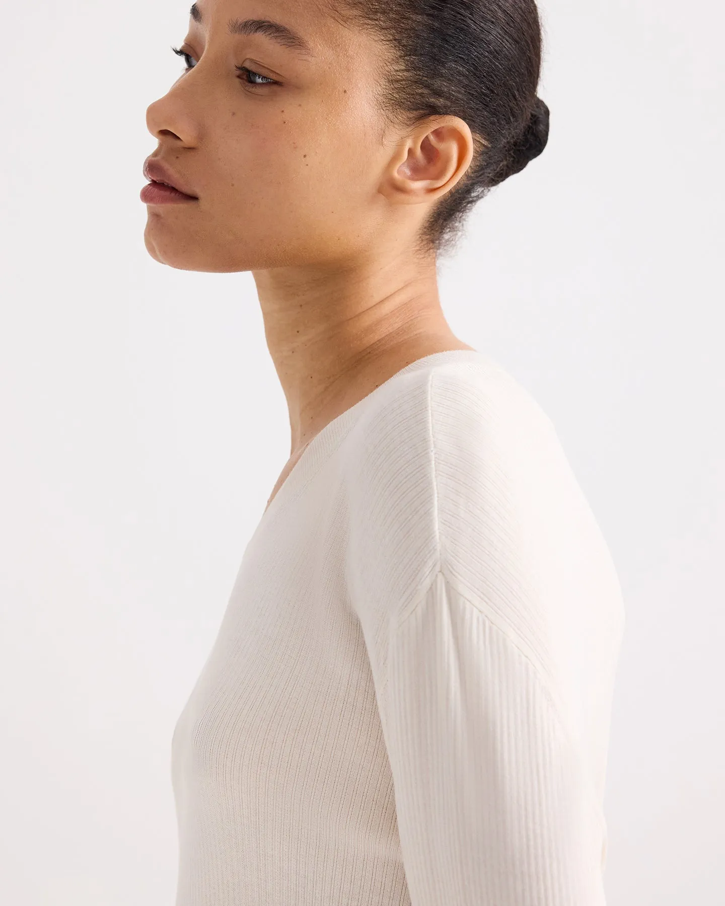 Second Skin V Sweater in Viscose Silk sold by TWP CLOTHING product image thumbnail 3