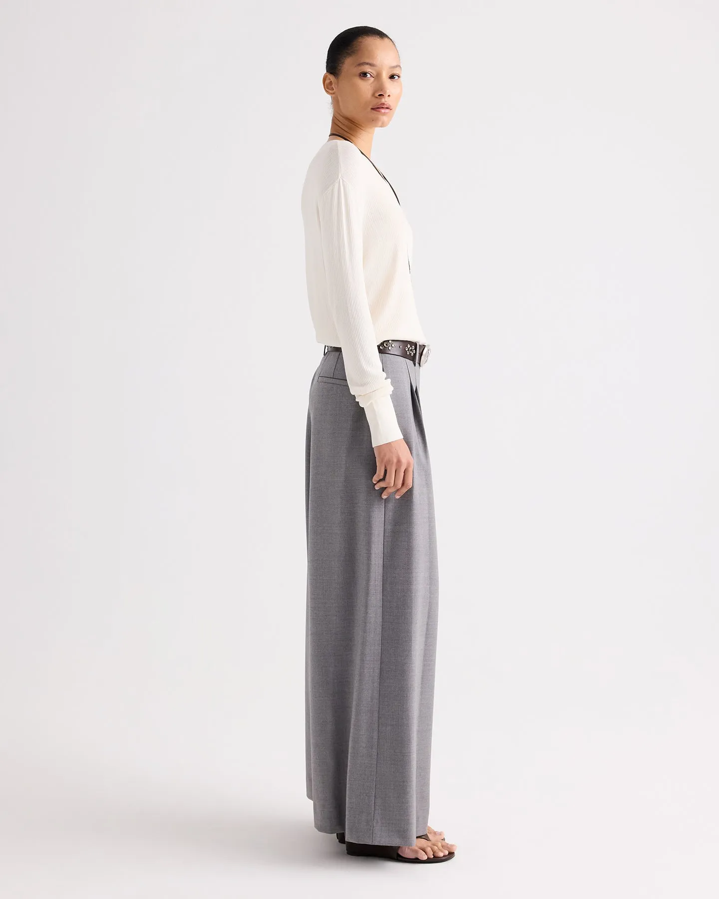 Second Skin V Sweater in Viscose Silk sold by TWP CLOTHING product image thumbnail 4