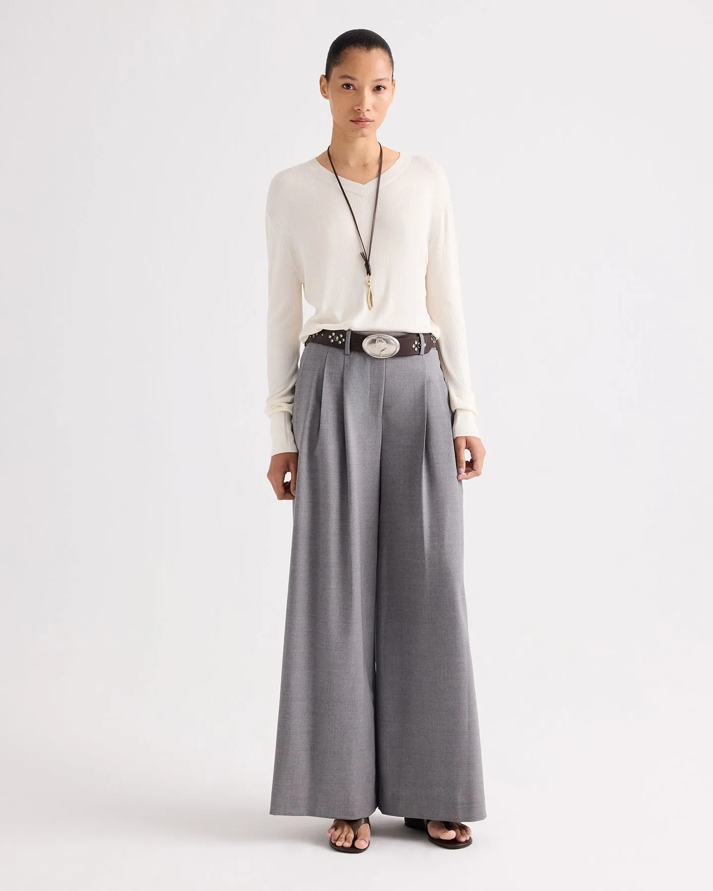 Second Skin V Sweater in Viscose Silk sold by TWP CLOTHING product image thumbnail 2