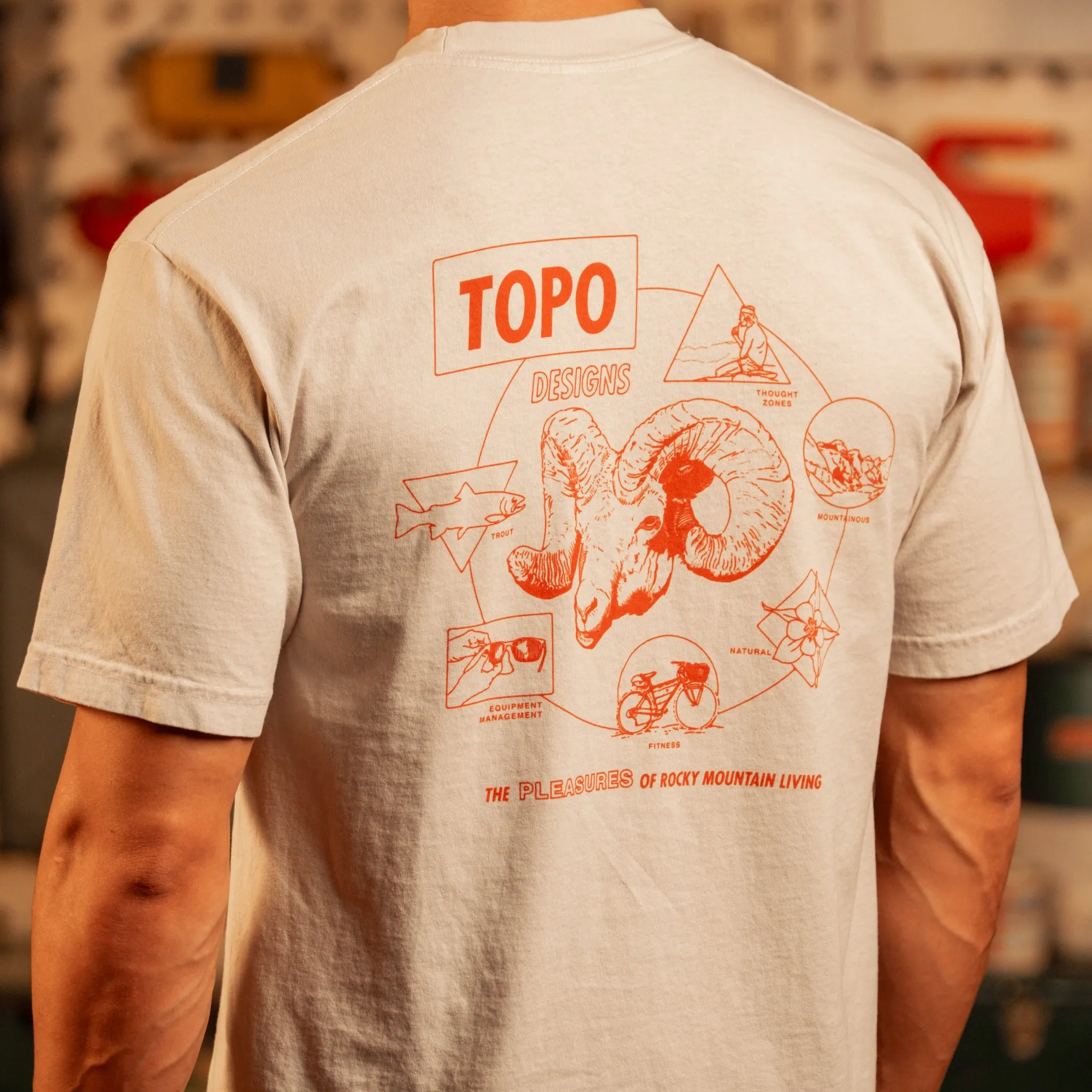 Topo Designs x Pine Printshop Pleasures Tee sold by TOPO DESIGNS product image thumbnail 2