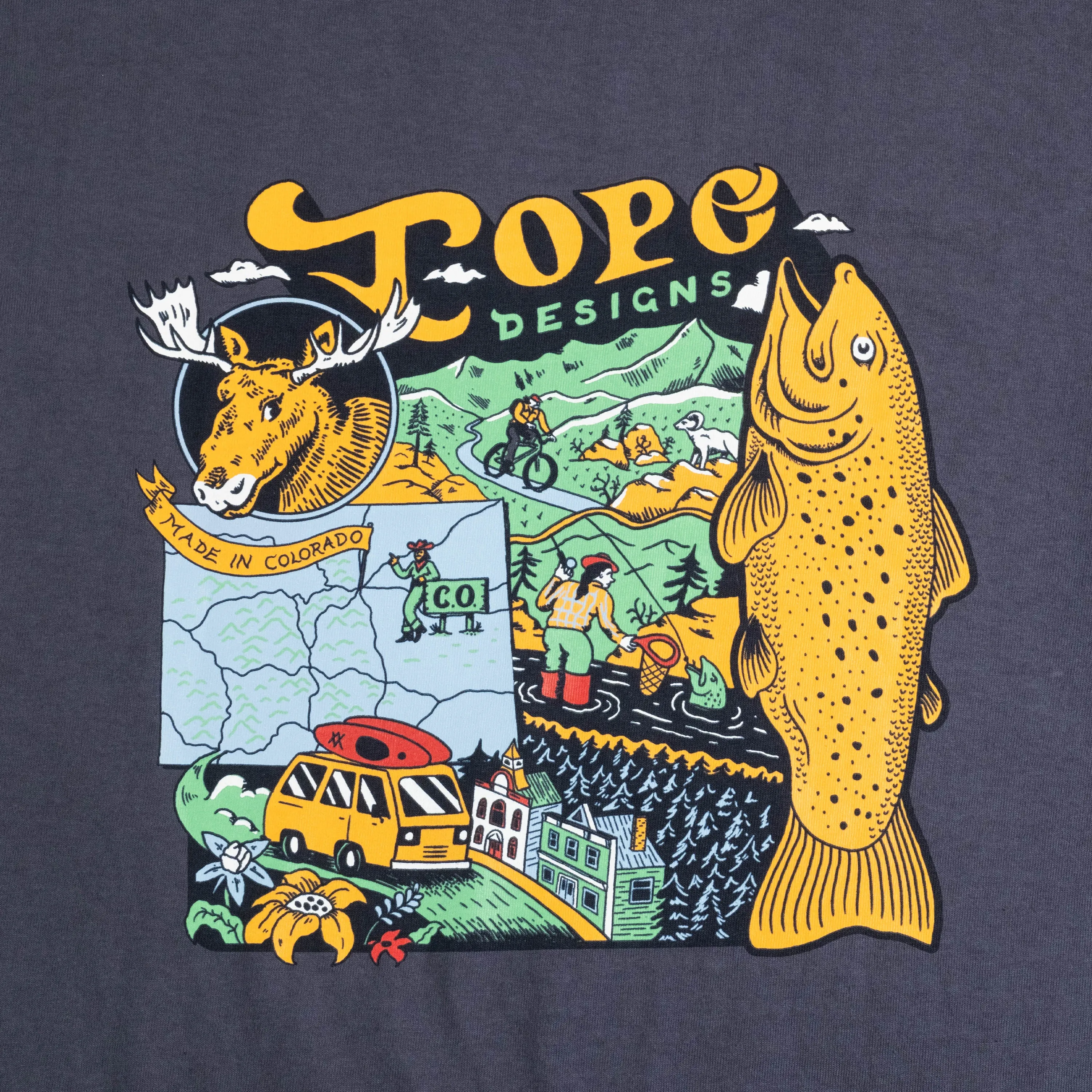 Topo Designs x Pine Printshop Townie Tee sold by TOPO DESIGNS product image thumbnail 4